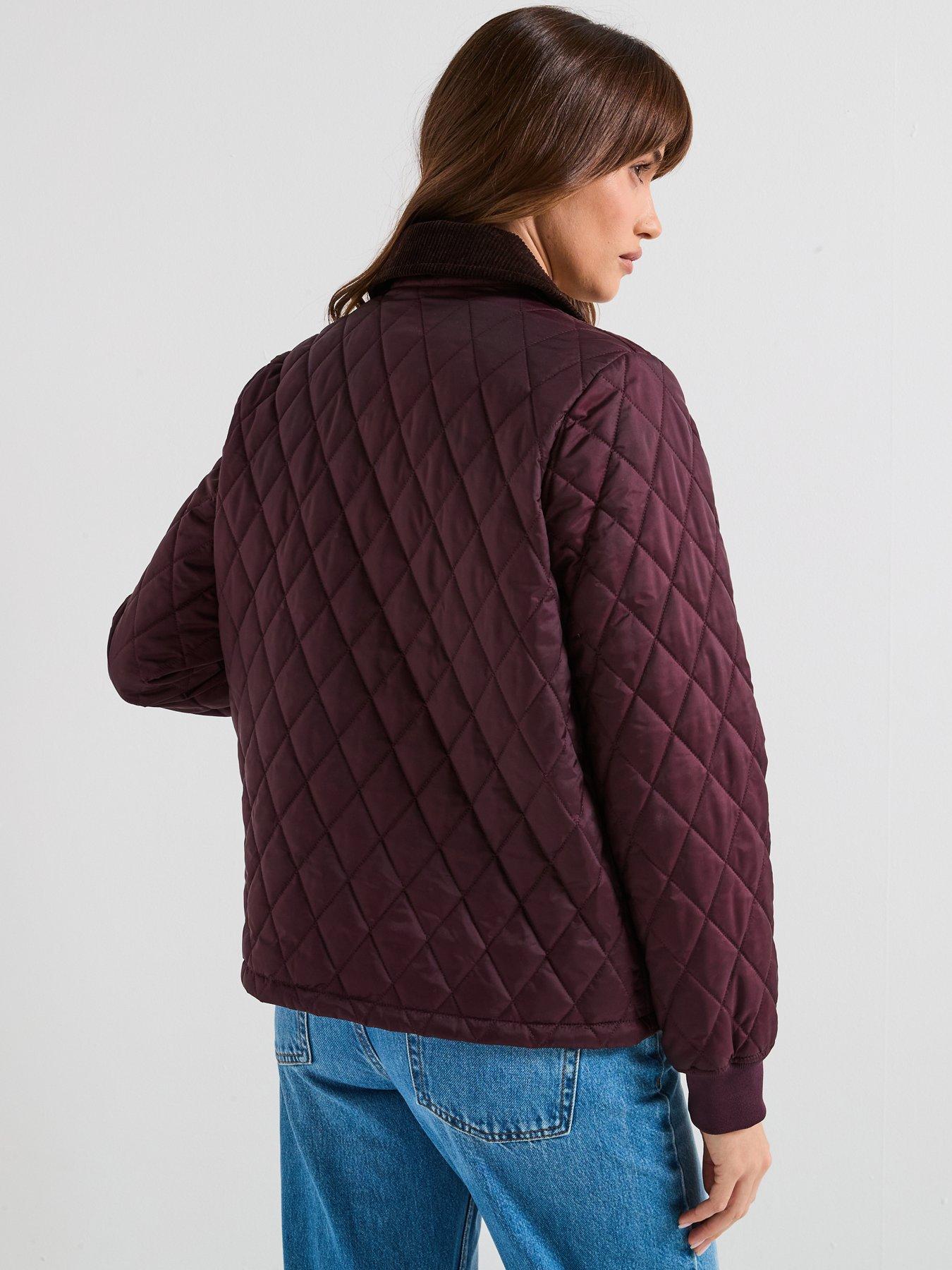 Image 2 of 6 of Barbour Marla Quilted Jacket - Red