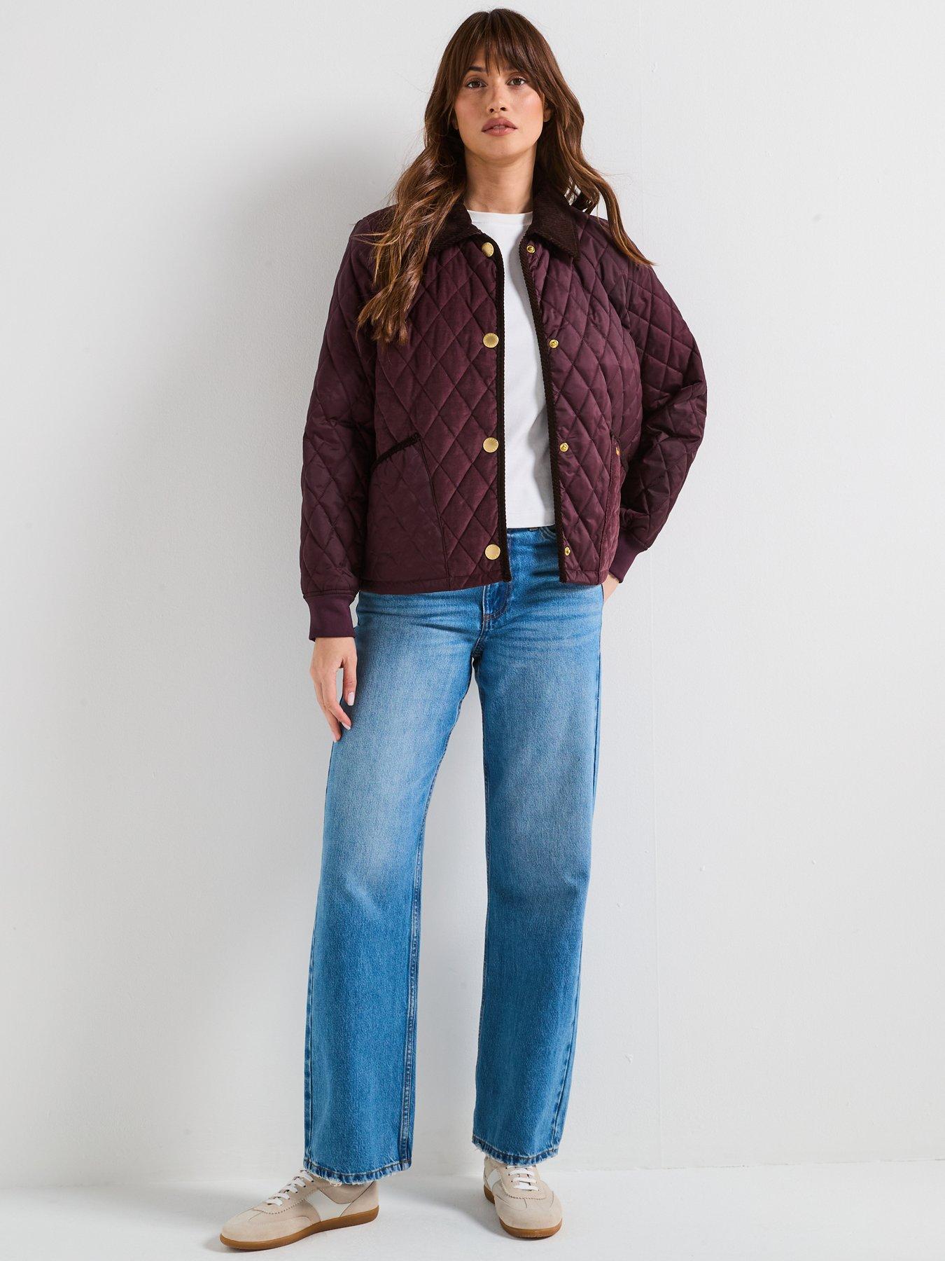 Image 3 of 6 of Barbour Marla Quilted Jacket - Red