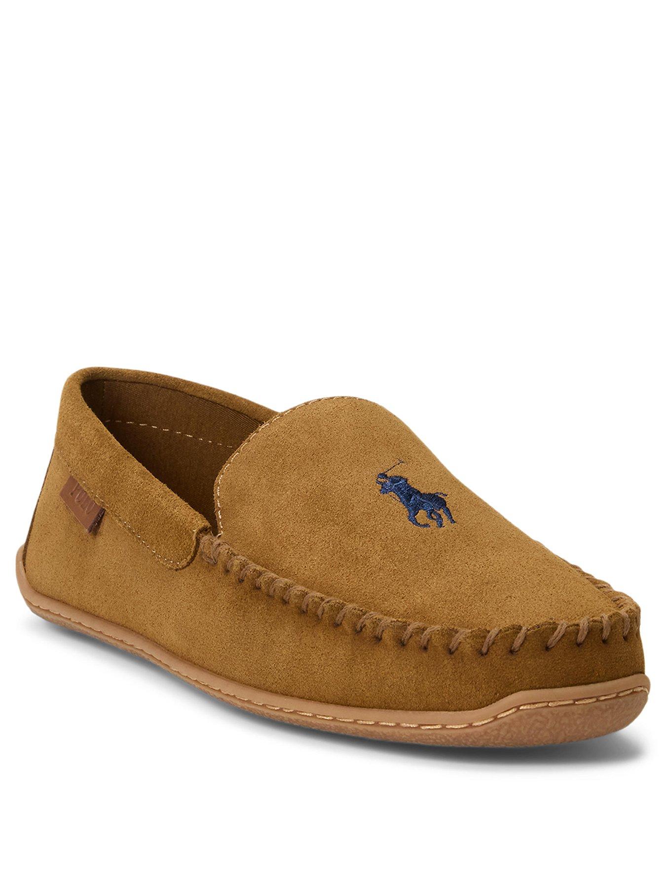  image of polo-ralph-lauren-brenan-suede-slippers-brown