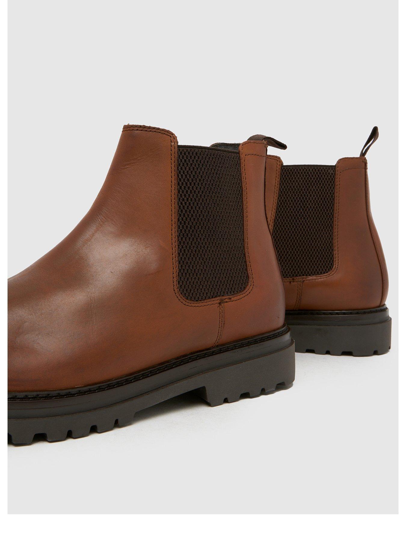  image of schuh-dax-leather-chelsea-boot-black