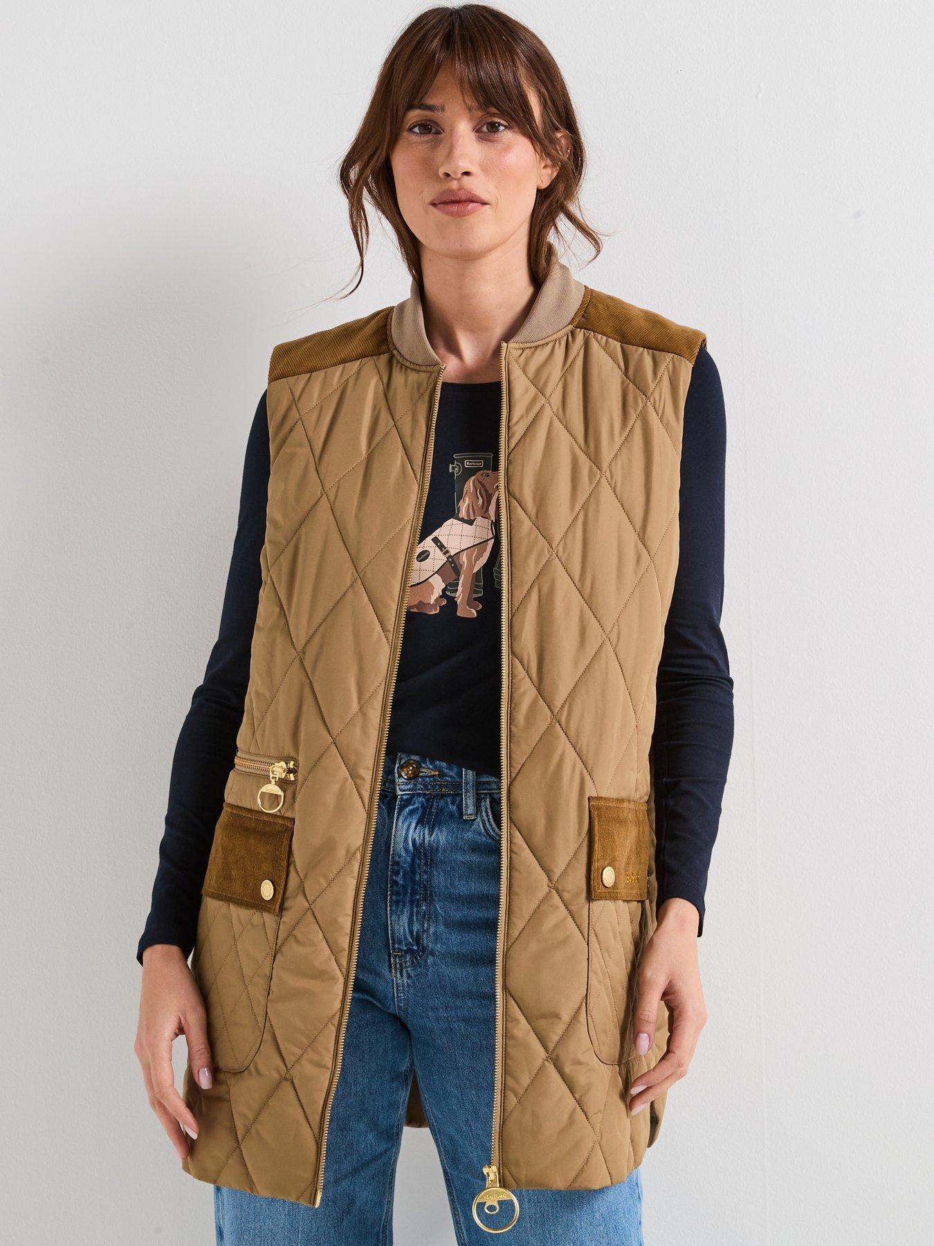 front image of barbour-lydia-gilet-beige