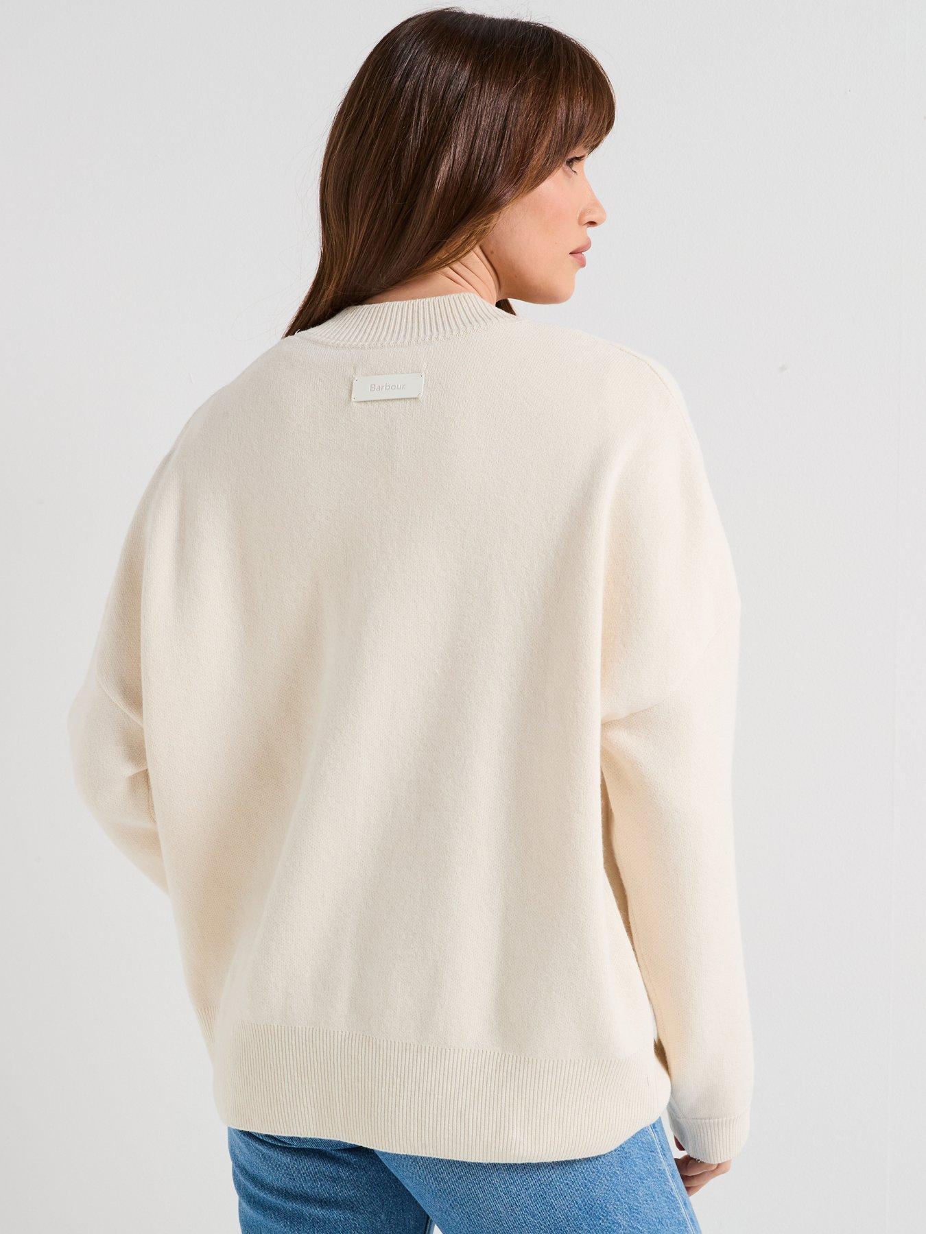 Image 2 of 6 of Barbour Milda Knitted Bomber - Off White