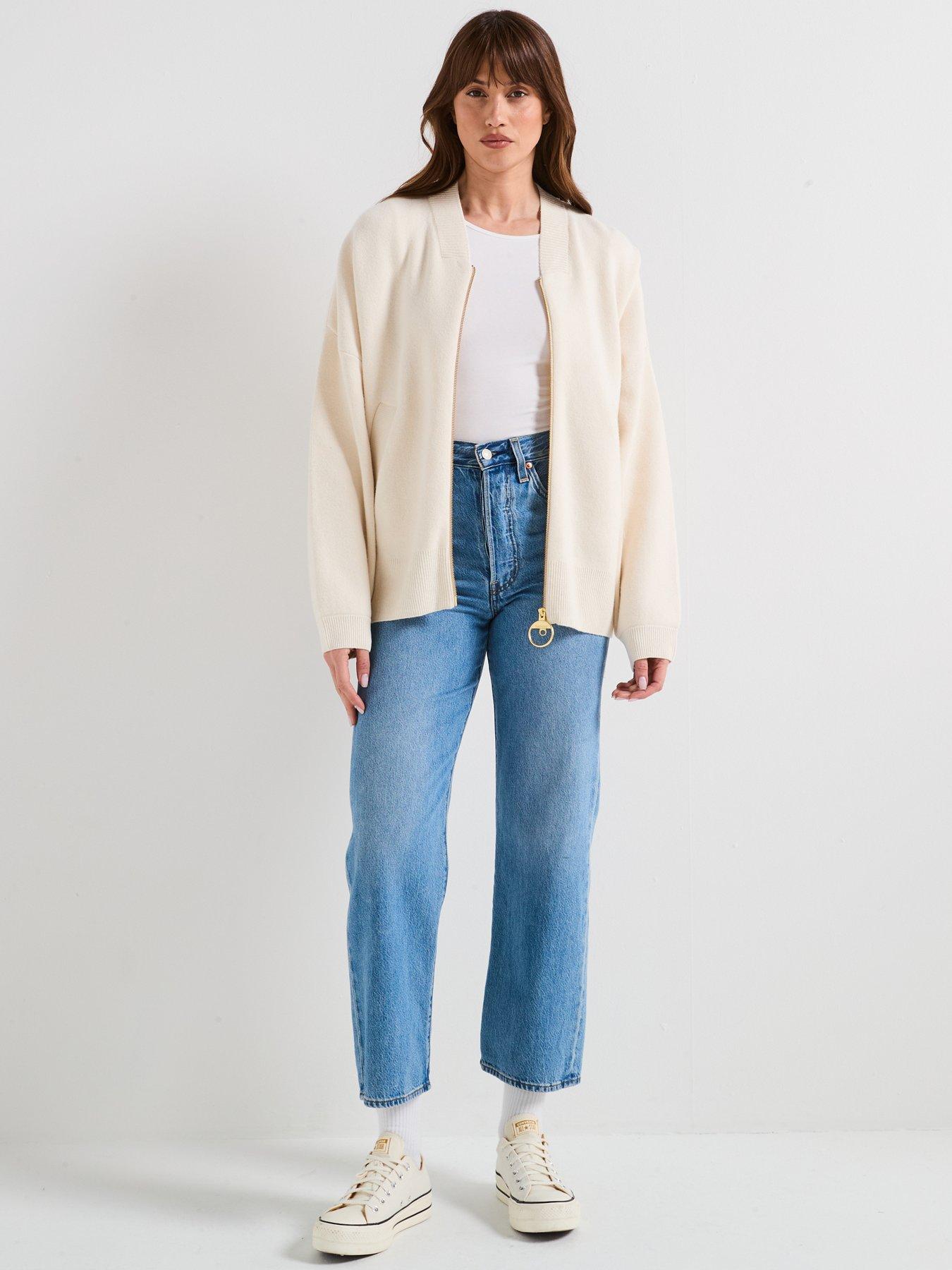 Image 4 of 6 of Barbour Milda Knitted Bomber - Off White