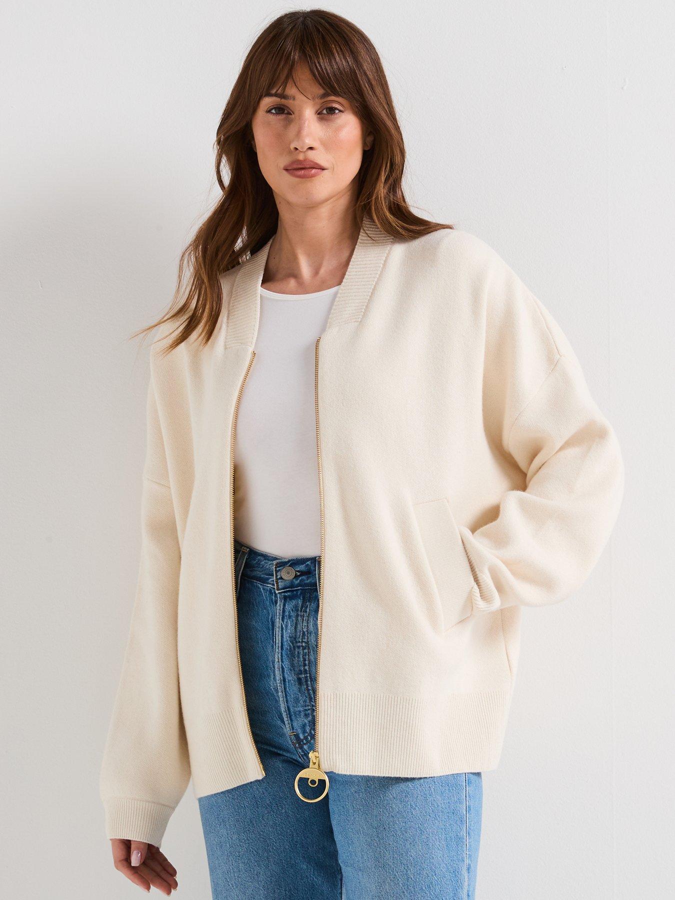 Image 6 of 6 of Barbour Milda Knitted Bomber - Off White