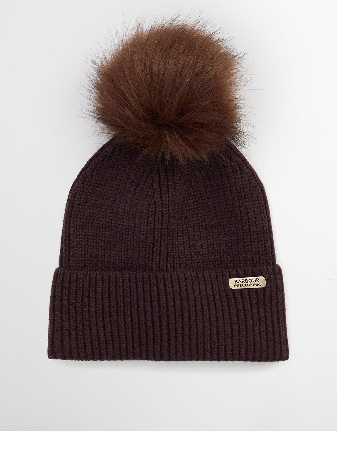 Barbour International BIntl Mallory Pom Beanie Hat - Brown
