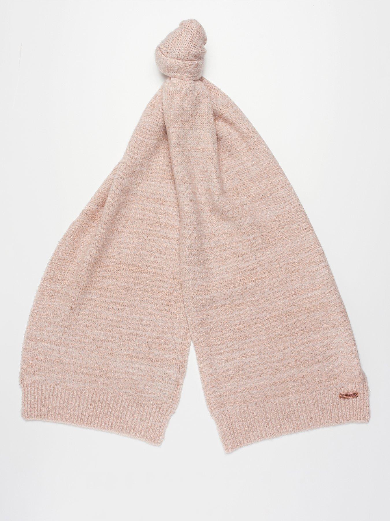  image of barbour-international-bintl-sparkle-beanie-amp-scarf-gift-set-pink