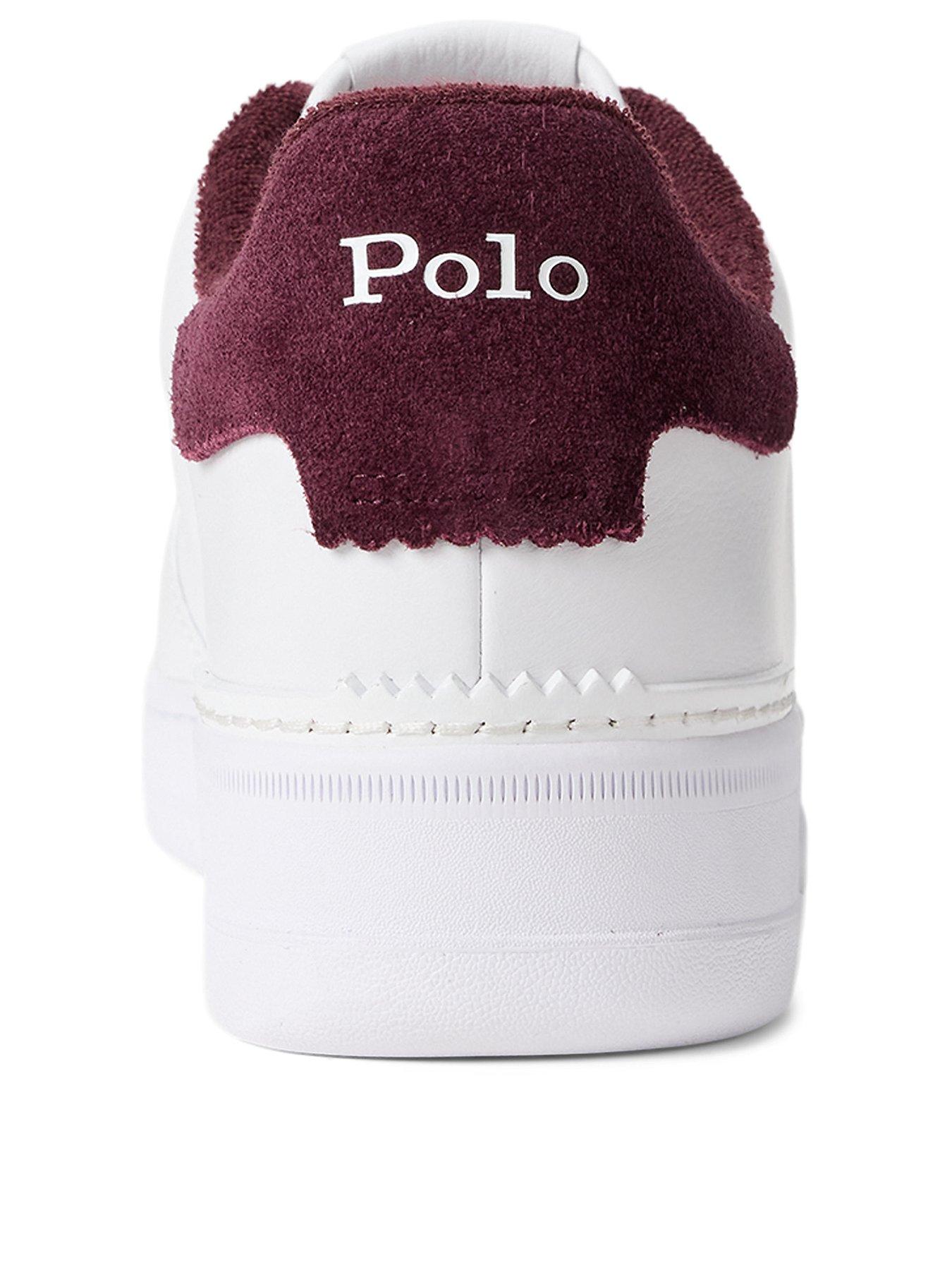 Image 3 of 4 of Polo Ralph Lauren Masters Court Leather Sneakers - White