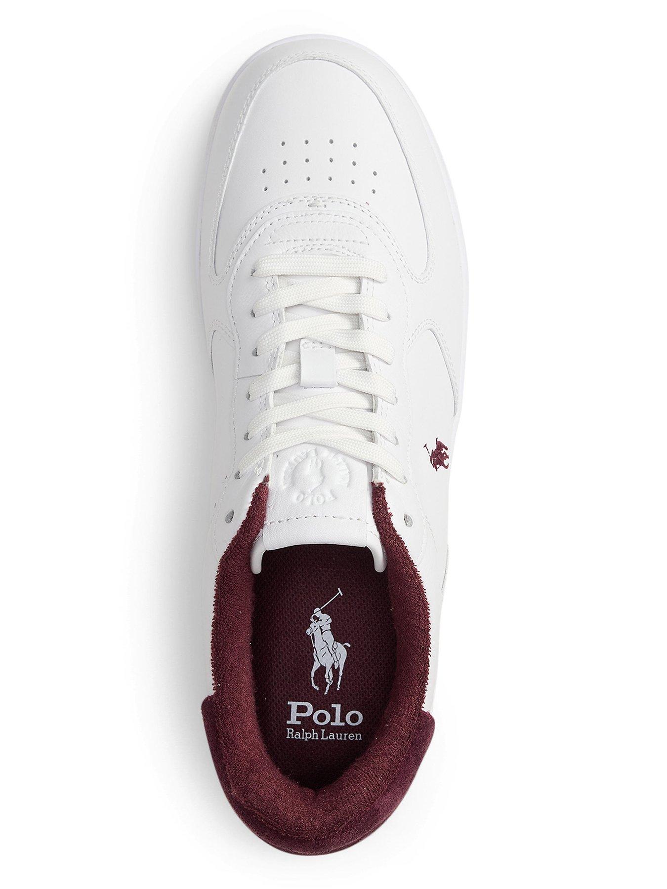 Image 4 of 4 of Polo Ralph Lauren Masters Court Leather Sneakers - White