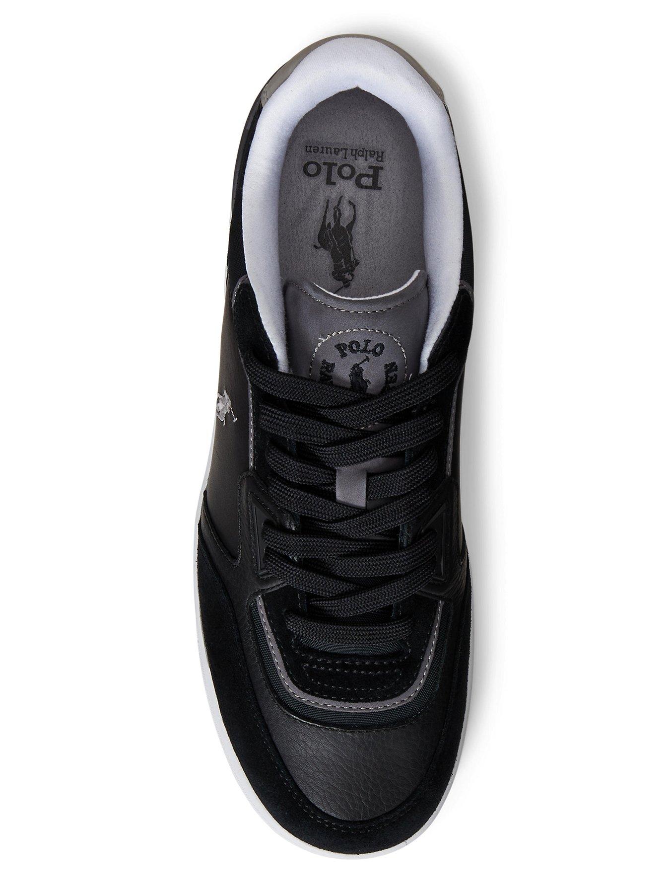  image of polo-ralph-lauren-open-masters-leathersuede-sneakers-blackgrey