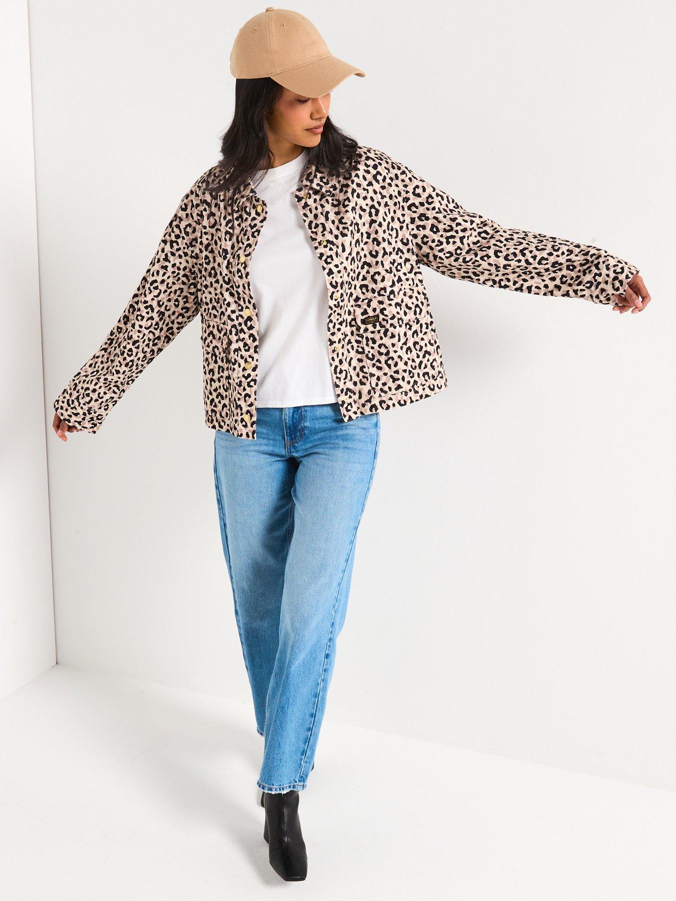 Image 3 of 6 of Barbour International Harley Leopard Print&nbsp;Overshirt - Multi