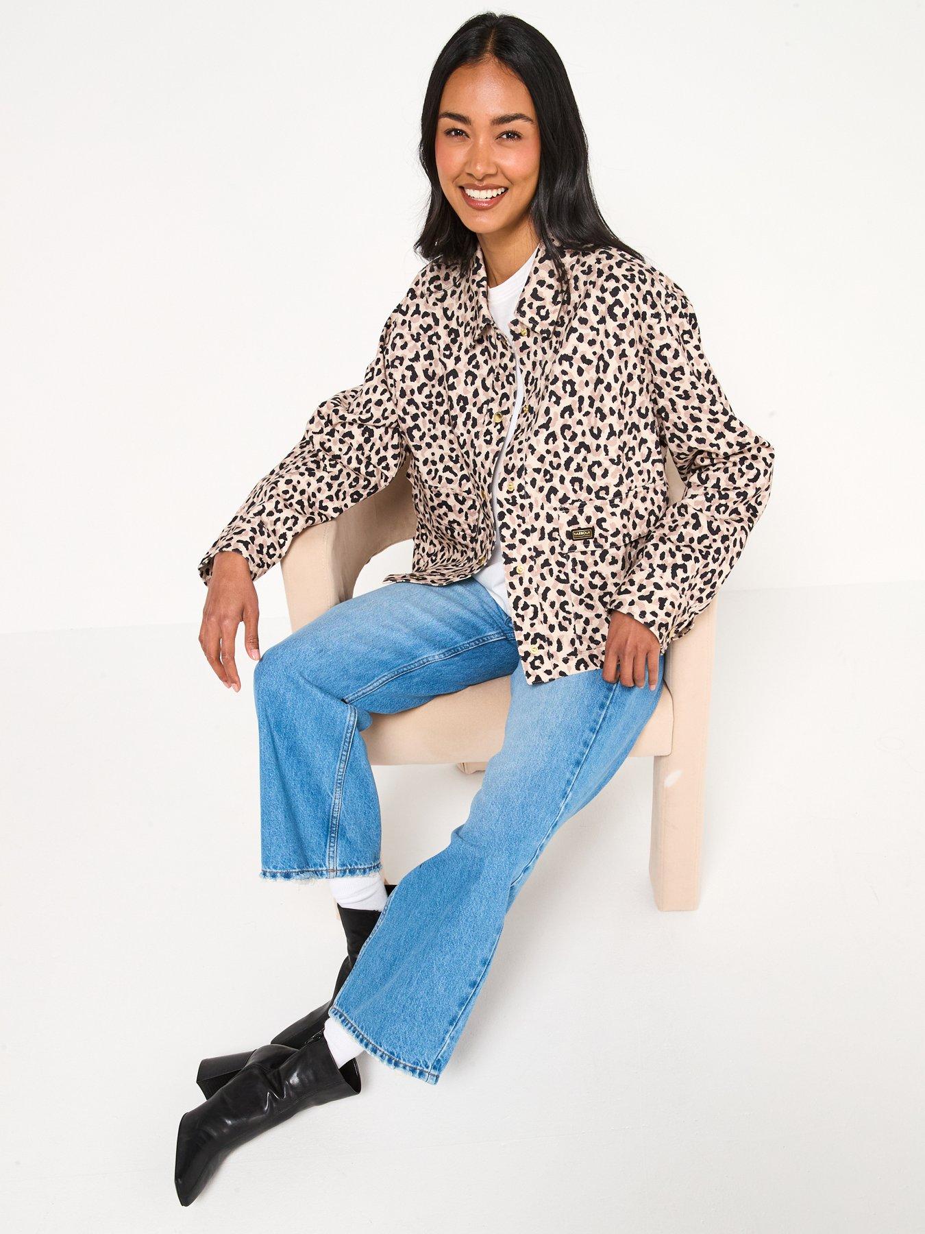 Image 5 of 6 of Barbour International Harley Leopard Print&nbsp;Overshirt - Multi