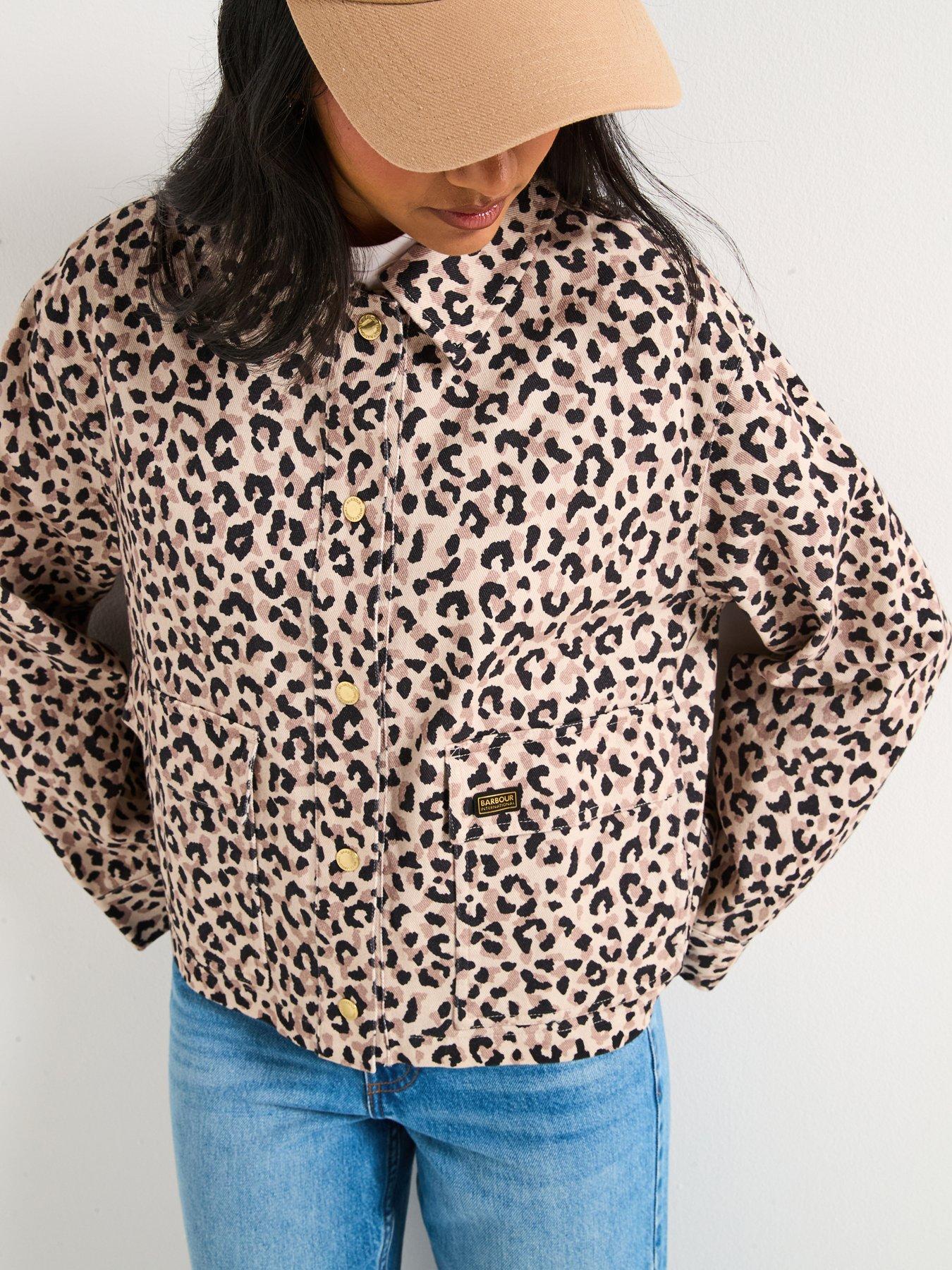 Image 6 of 6 of Barbour International Harley Leopard Print&nbsp;Overshirt - Multi