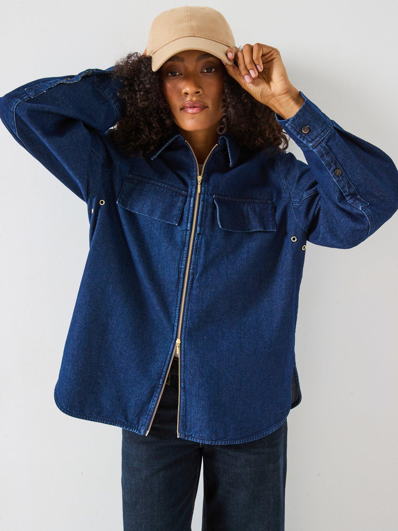 Image 1 of 6 of Barbour Arla Denim Overshirt - Blue