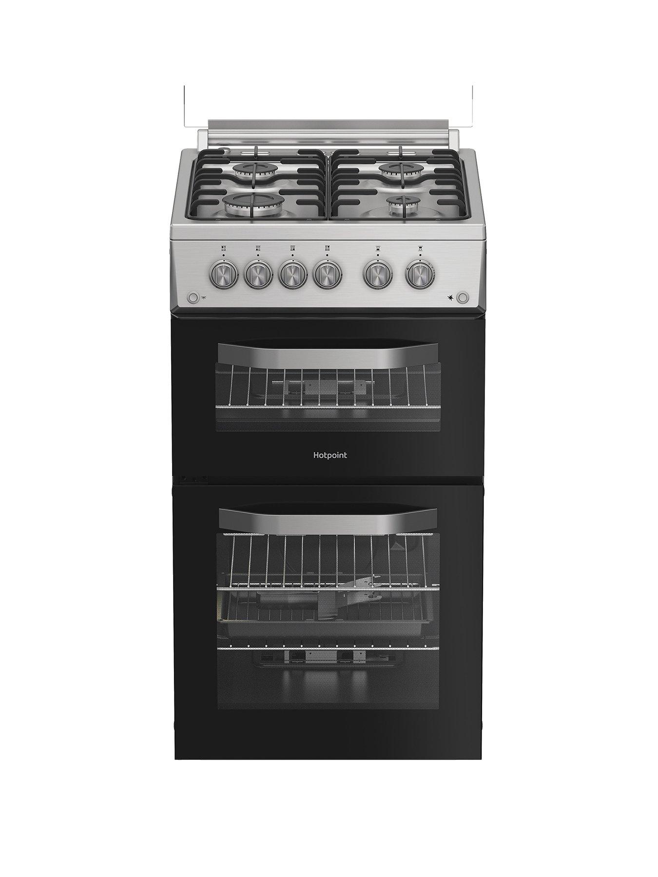 Image 1 of 6 of Hotpoint HDG5GCX 50cm Gas Double Cooker - Stainless Steel