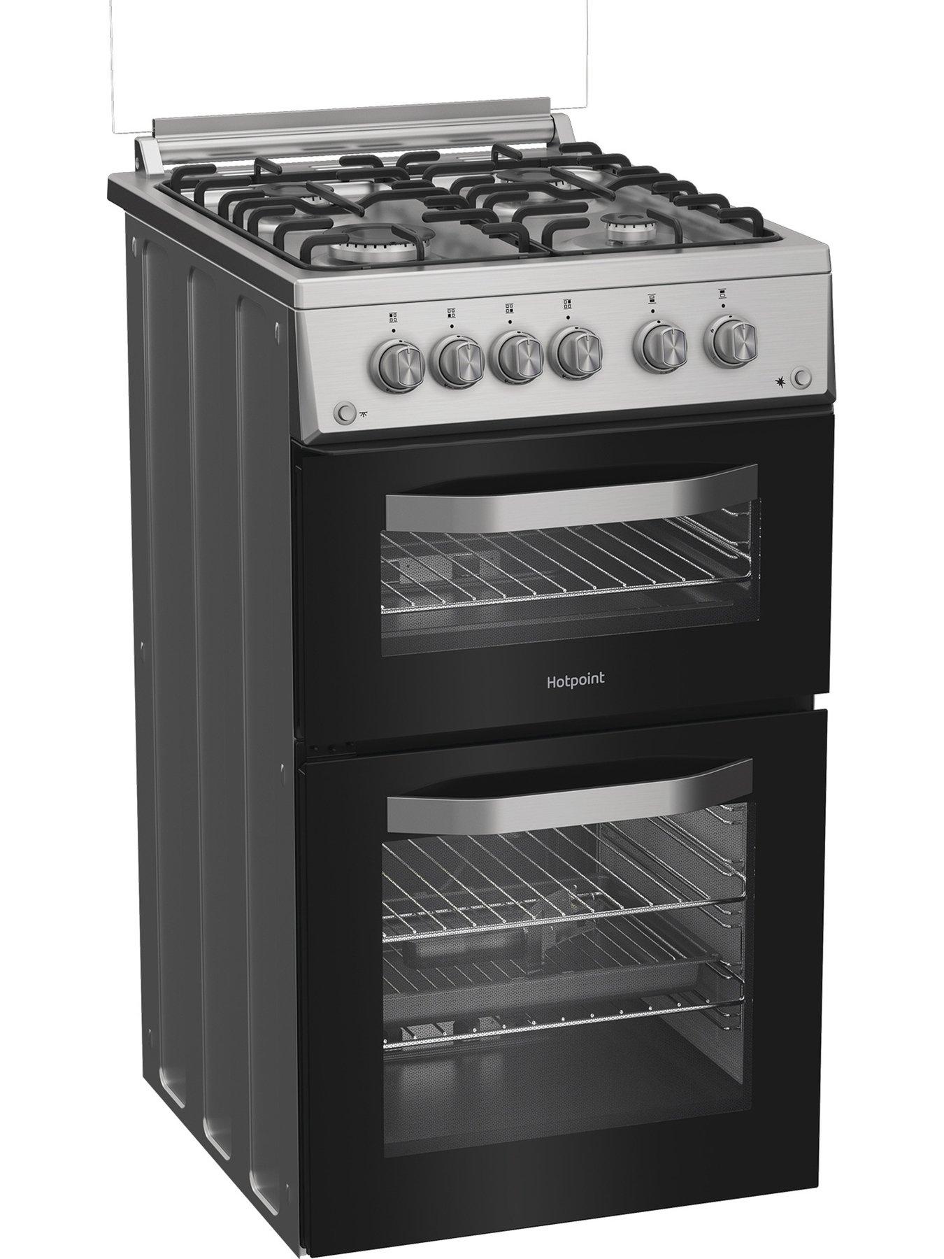 Image 2 of 6 of Hotpoint HDG5GCX 50cm Gas Double Cooker - Stainless Steel