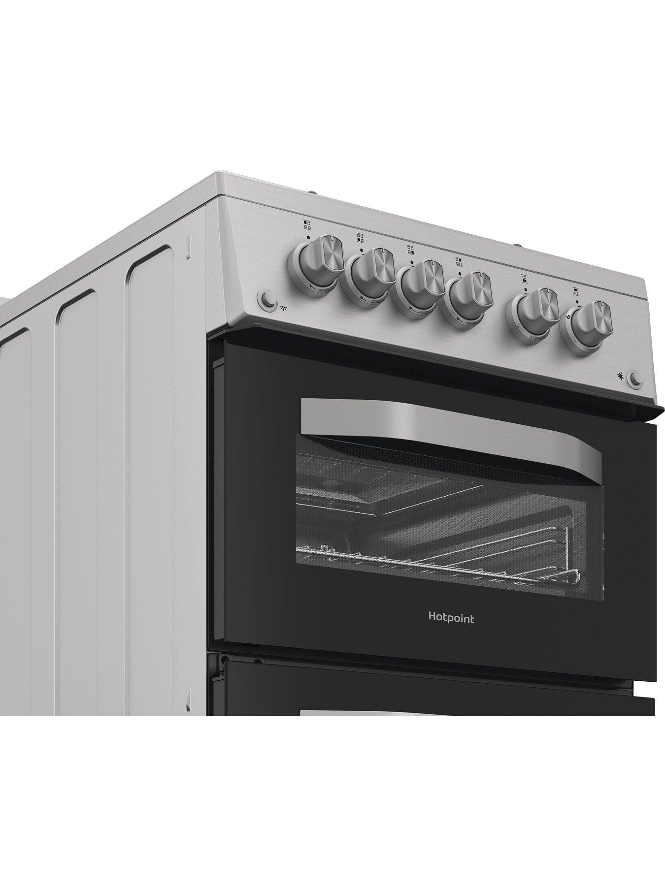 Image 3 of 6 of Hotpoint HDG5GCX 50cm Gas Double Cooker - Stainless Steel