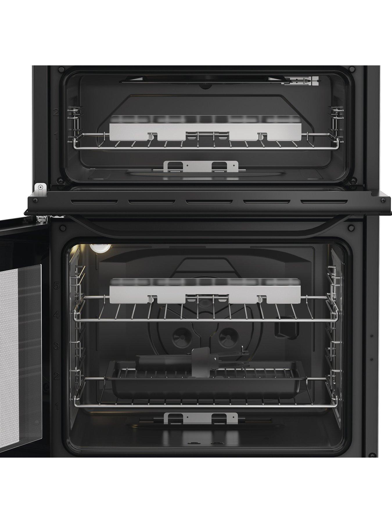  image of hotpoint-hdg6gdcb1-60cm-gas-double-cooker-with-glass-lid-black