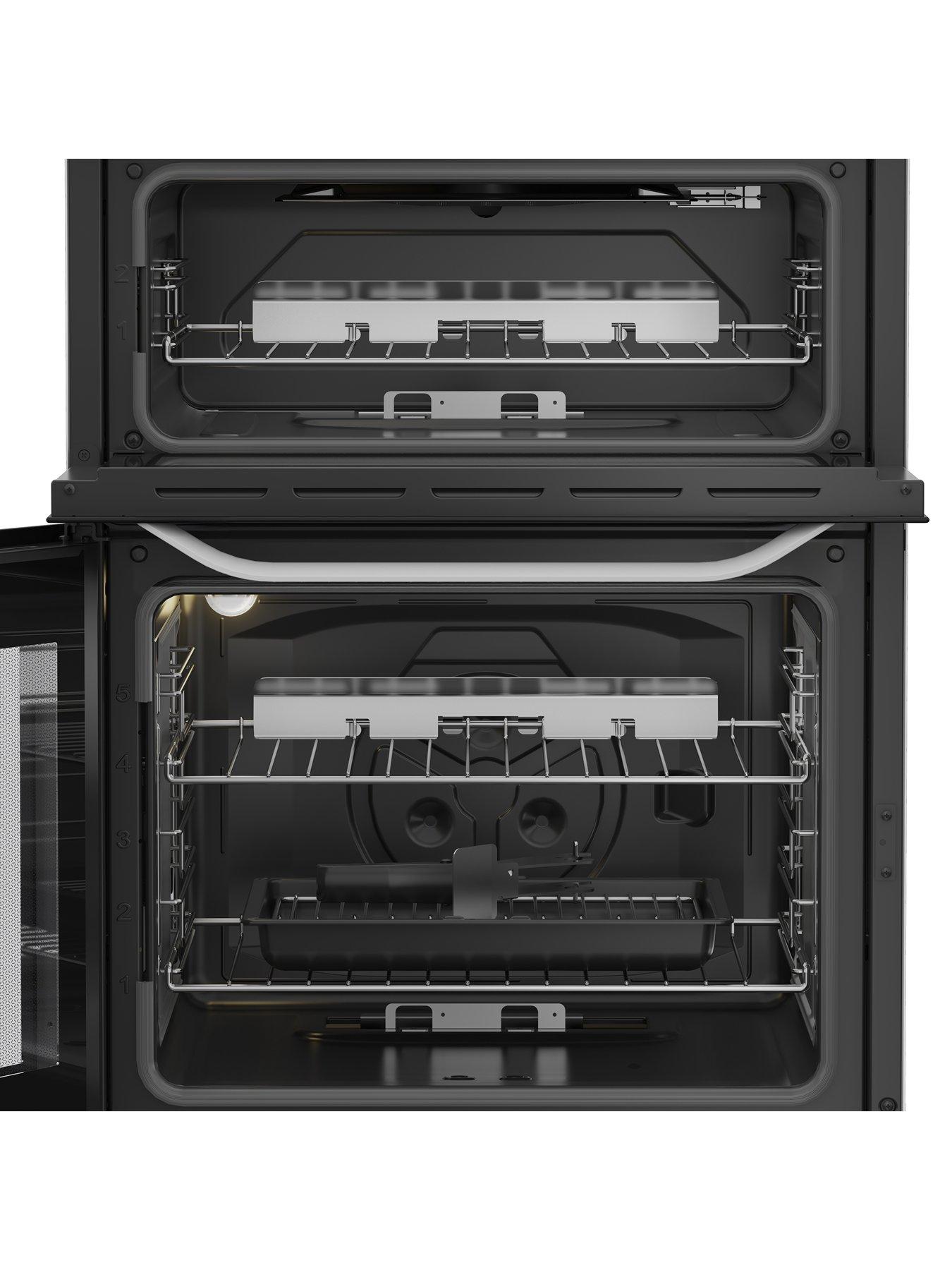 Image 4 of 6 of Hotpoint HDG6GDCW 60cm Gas Double Cooker with Glass Lid - White