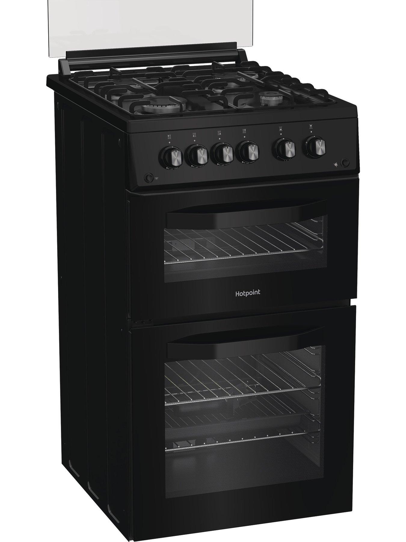 Image 2 of 6 of Hotpoint HDG5GCB 50cm Gas Double Cooker - Black