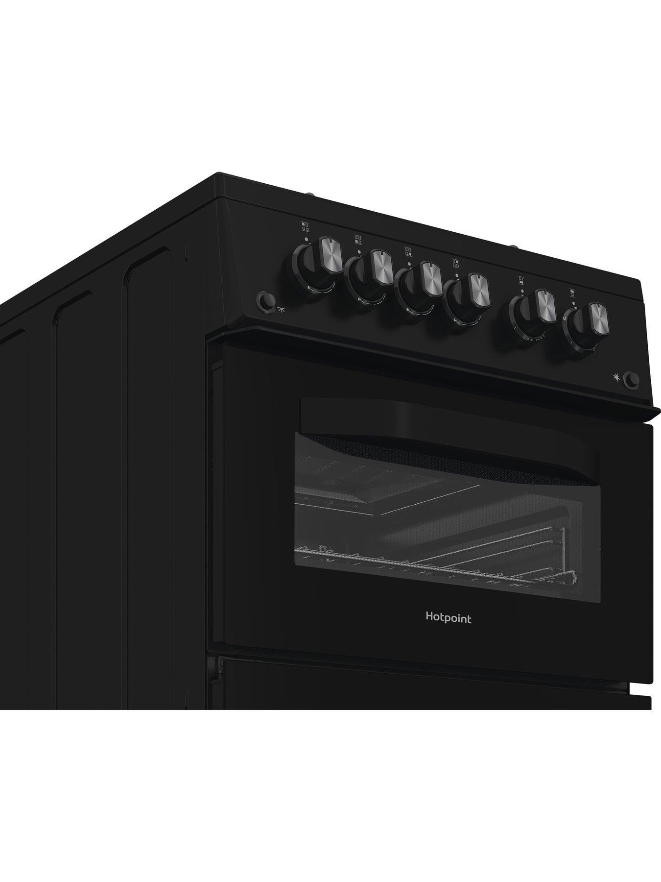 Image 3 of 6 of Hotpoint HDG5GCB 50cm Gas Double Cooker - Black