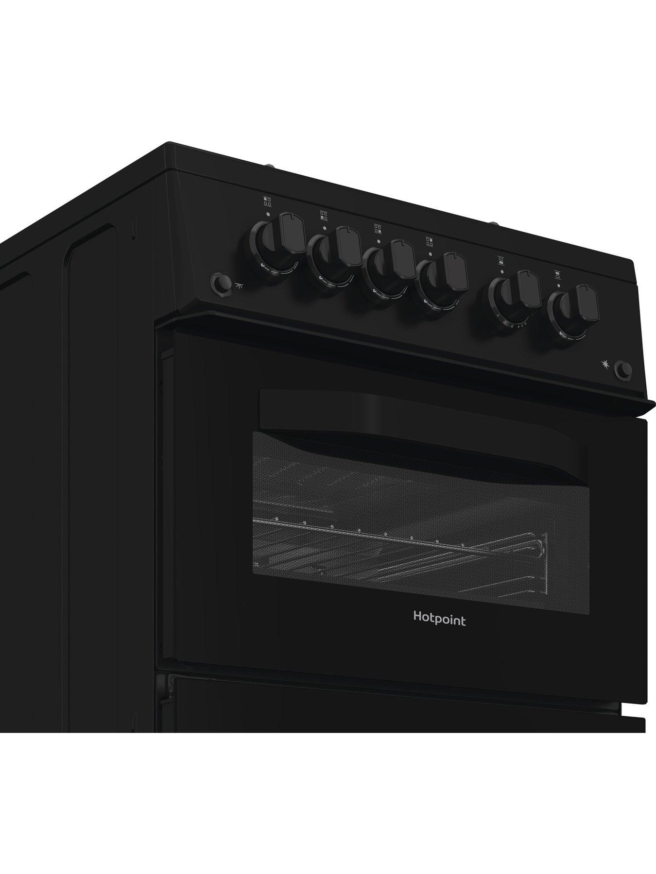 Image 3 of 6 of Hotpoint HTG5GCB 50cm Gas Twin Cooker - Black