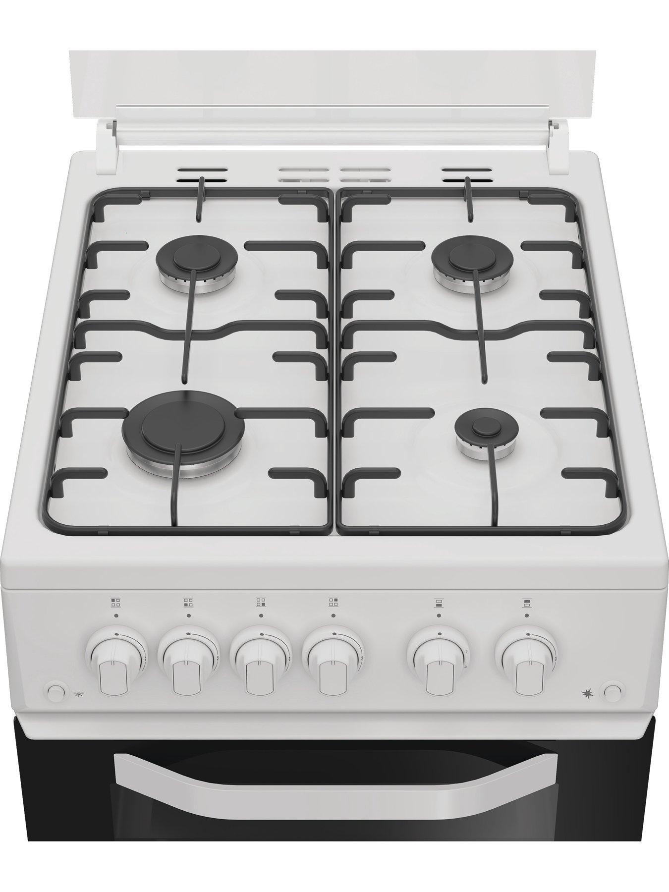 Image 5 of 6 of Hotpoint HTG5GCWL 50cm Gas Twin Cooker with Glass Lid - White