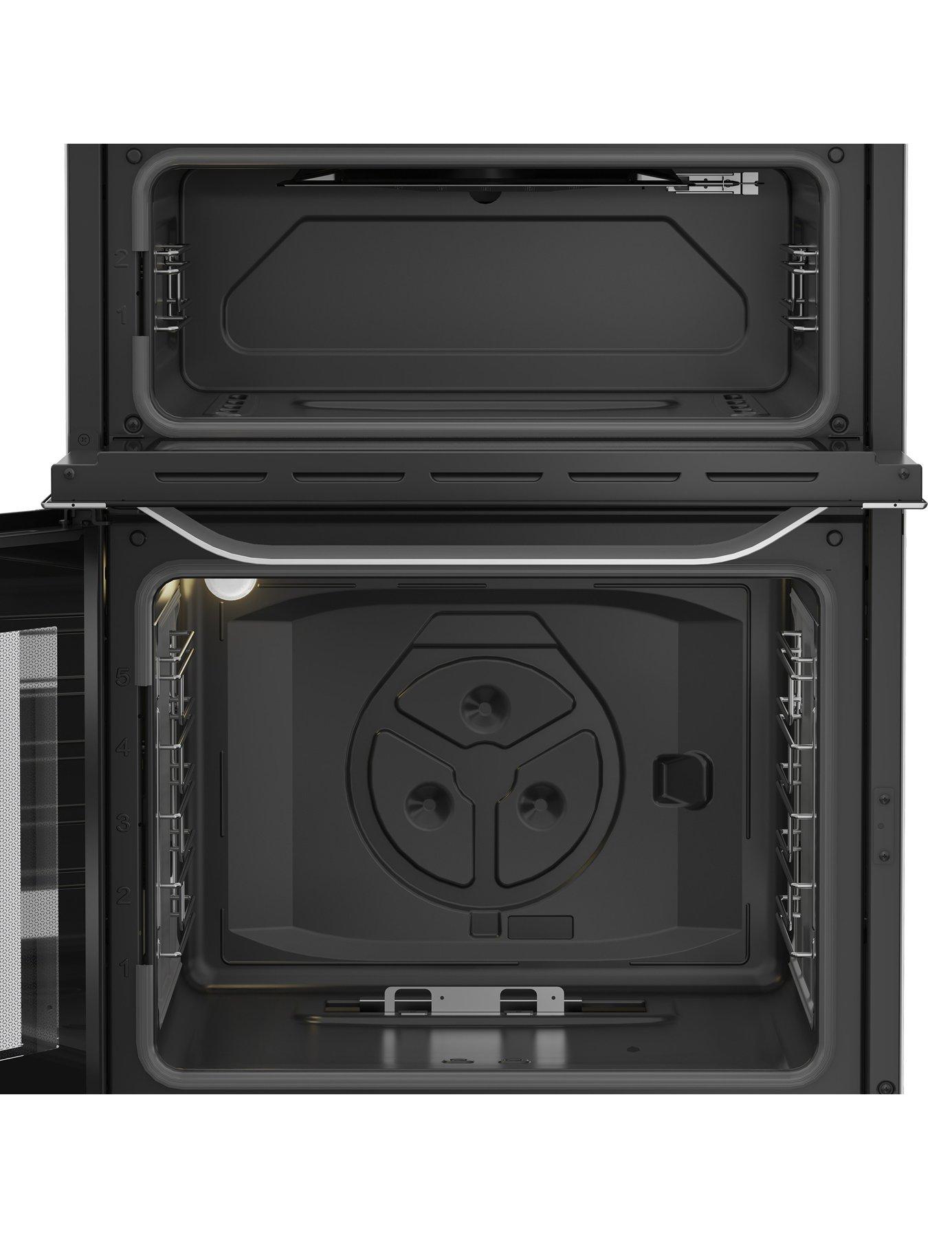 Image 4 of 6 of Hotpoint HDG6GDCWX 60cm Gas Double Cooker with Glass Lid - Stainless Steel