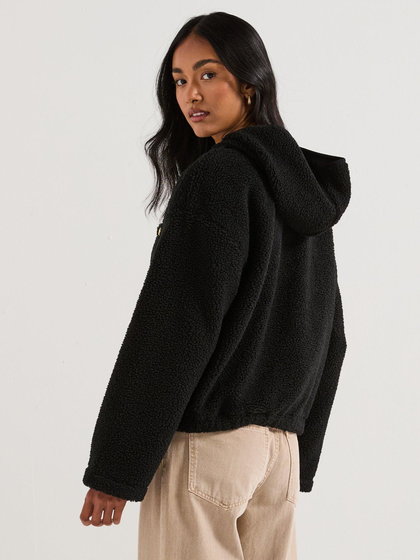 stillFront image of barbour-international-bintl-lola-fleece-hoodie-black