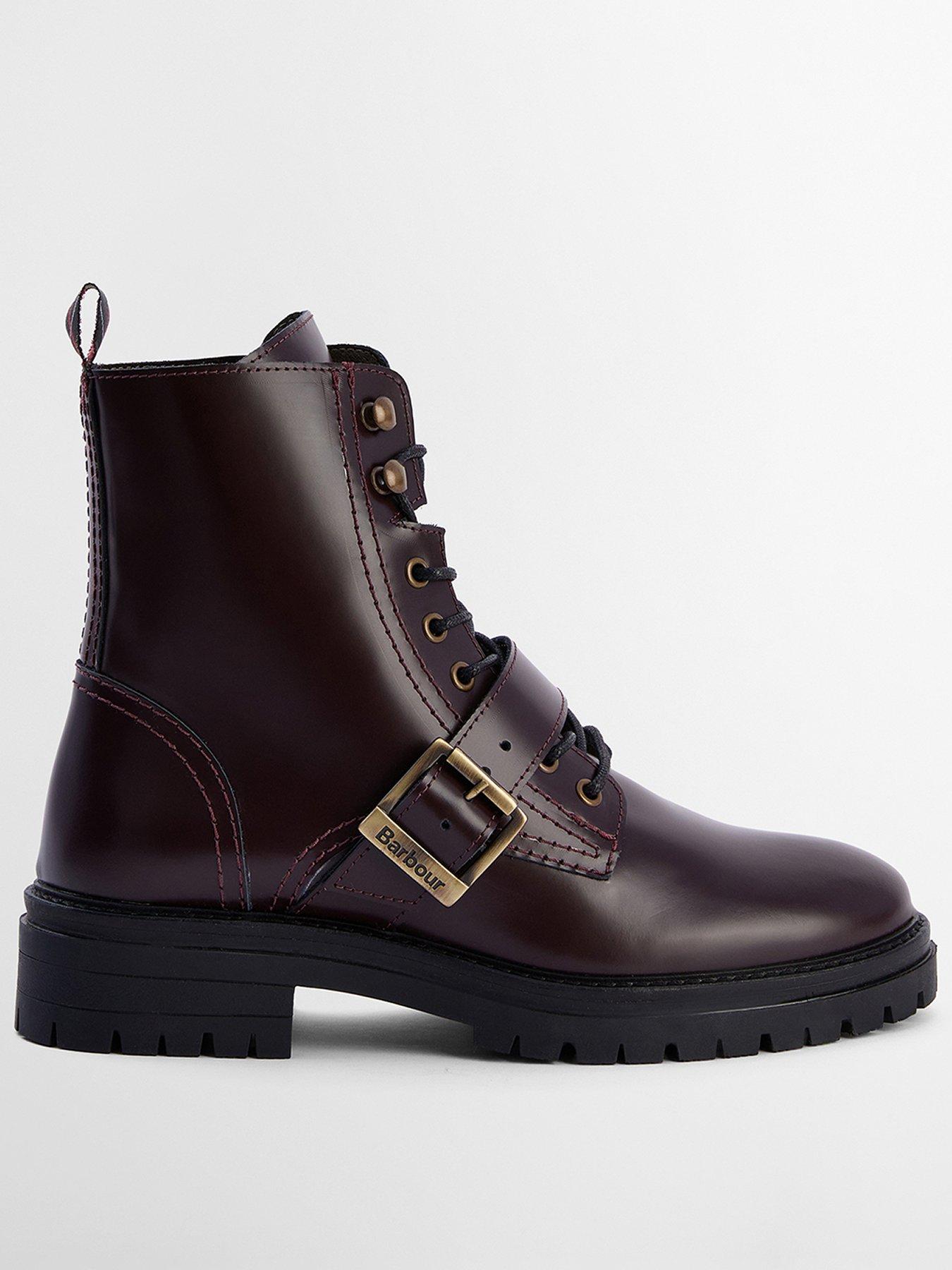 Image 1 of 7 of Barbour Ouseburne Lace Up Boot - Red