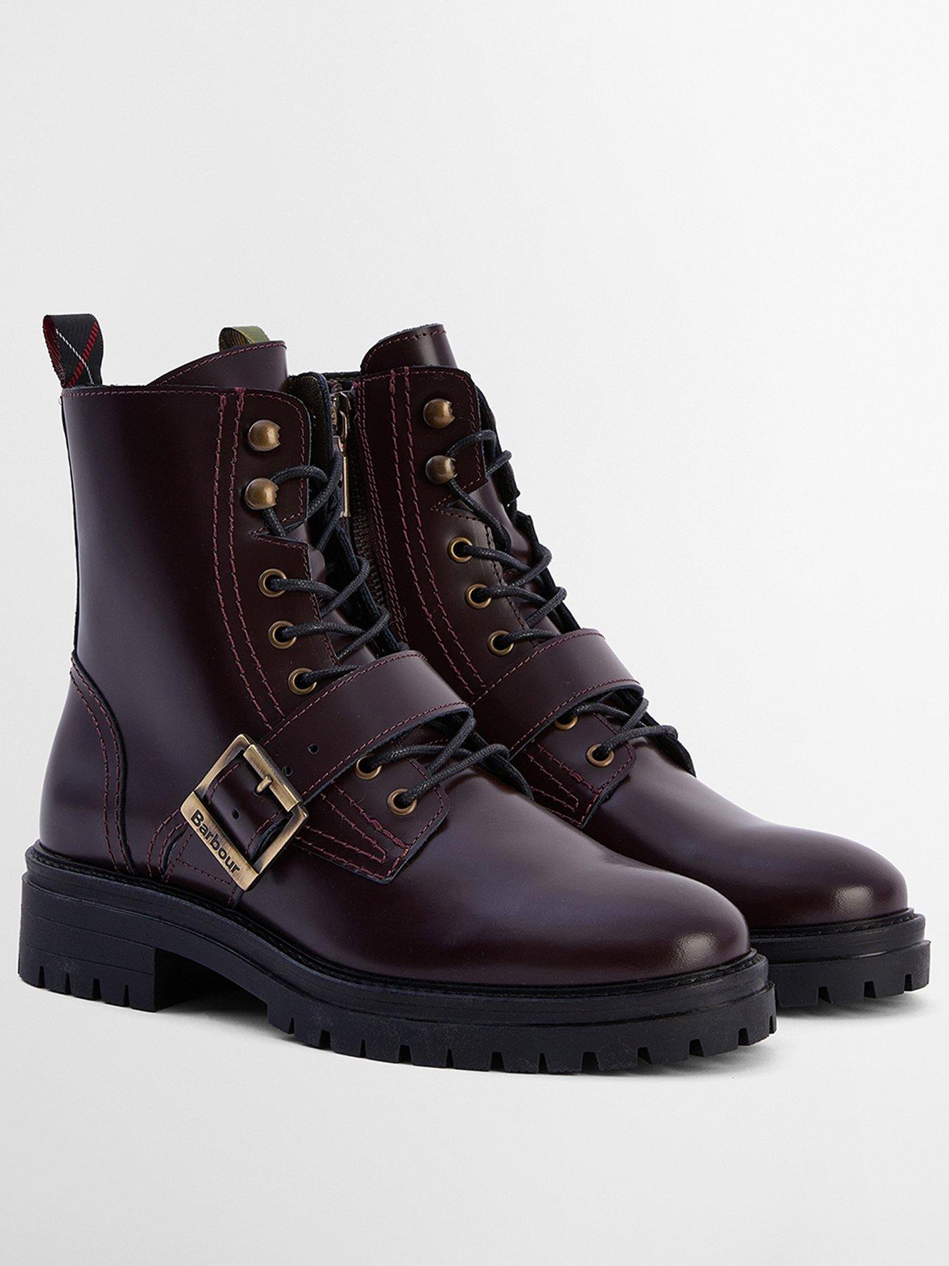 Image 2 of 7 of Barbour Ouseburne Lace Up Boot - Red