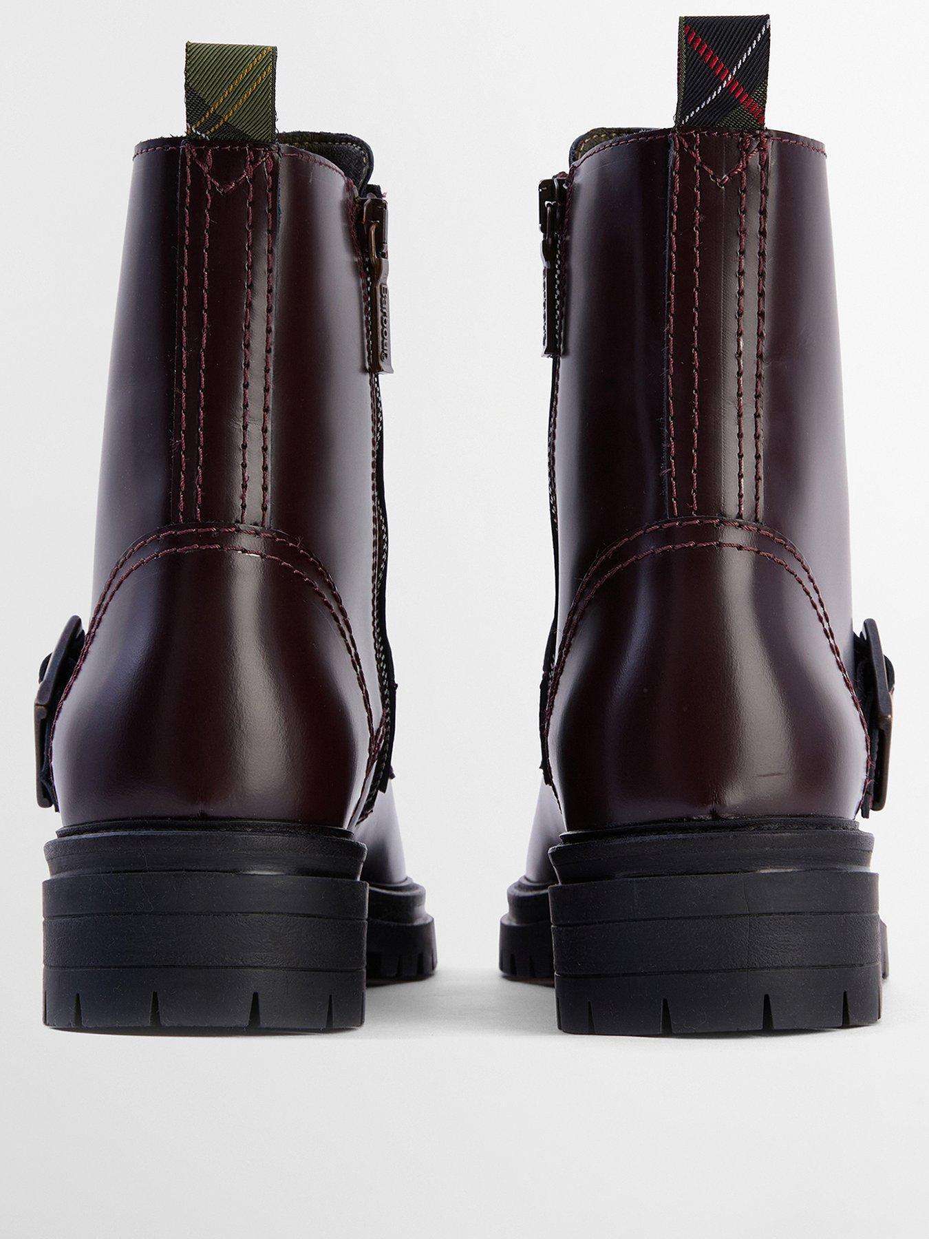 Image 3 of 7 of Barbour Ouseburne Lace Up Boot - Red