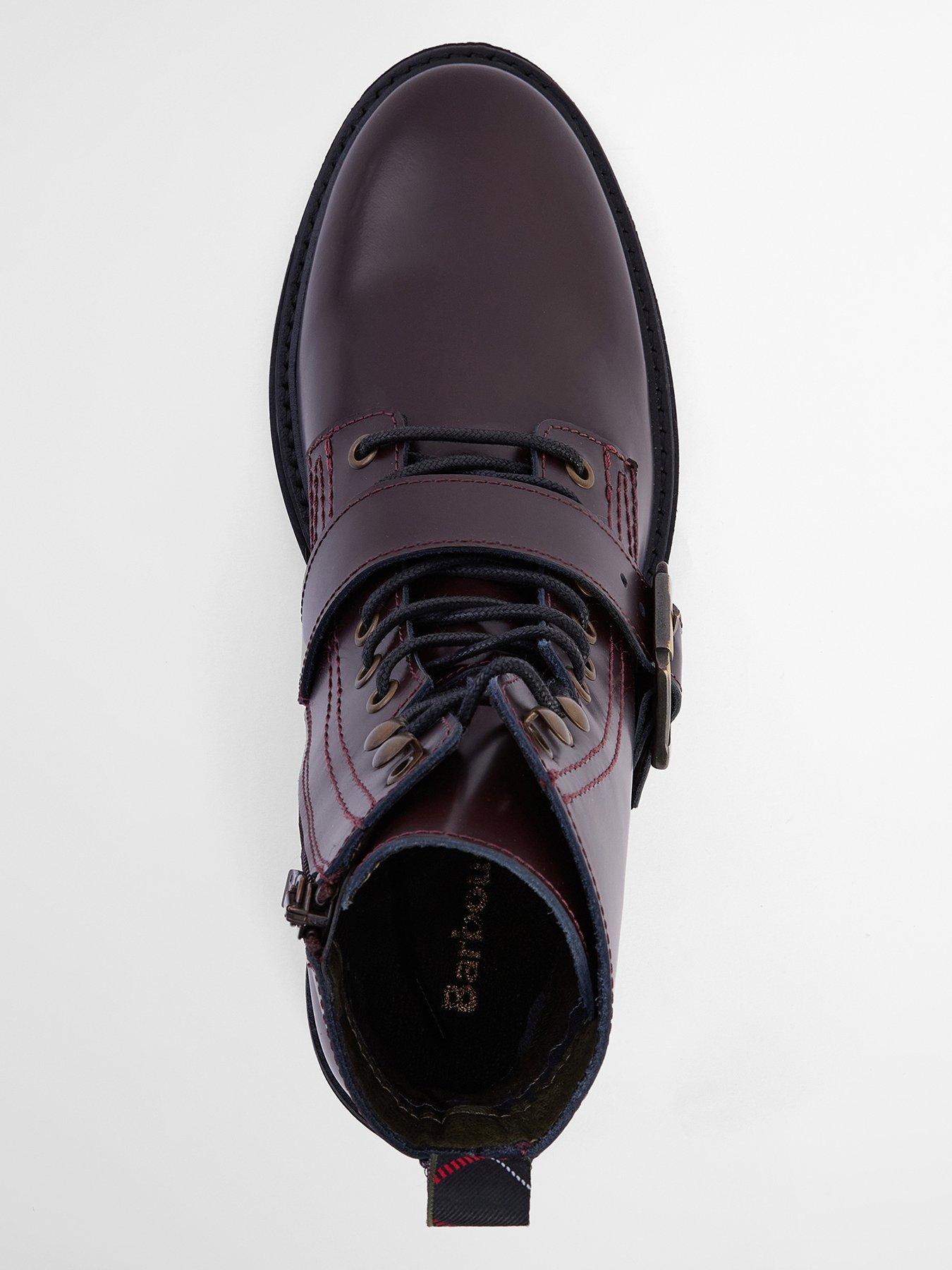 Image 4 of 7 of Barbour Ouseburne Lace Up Boot - Red