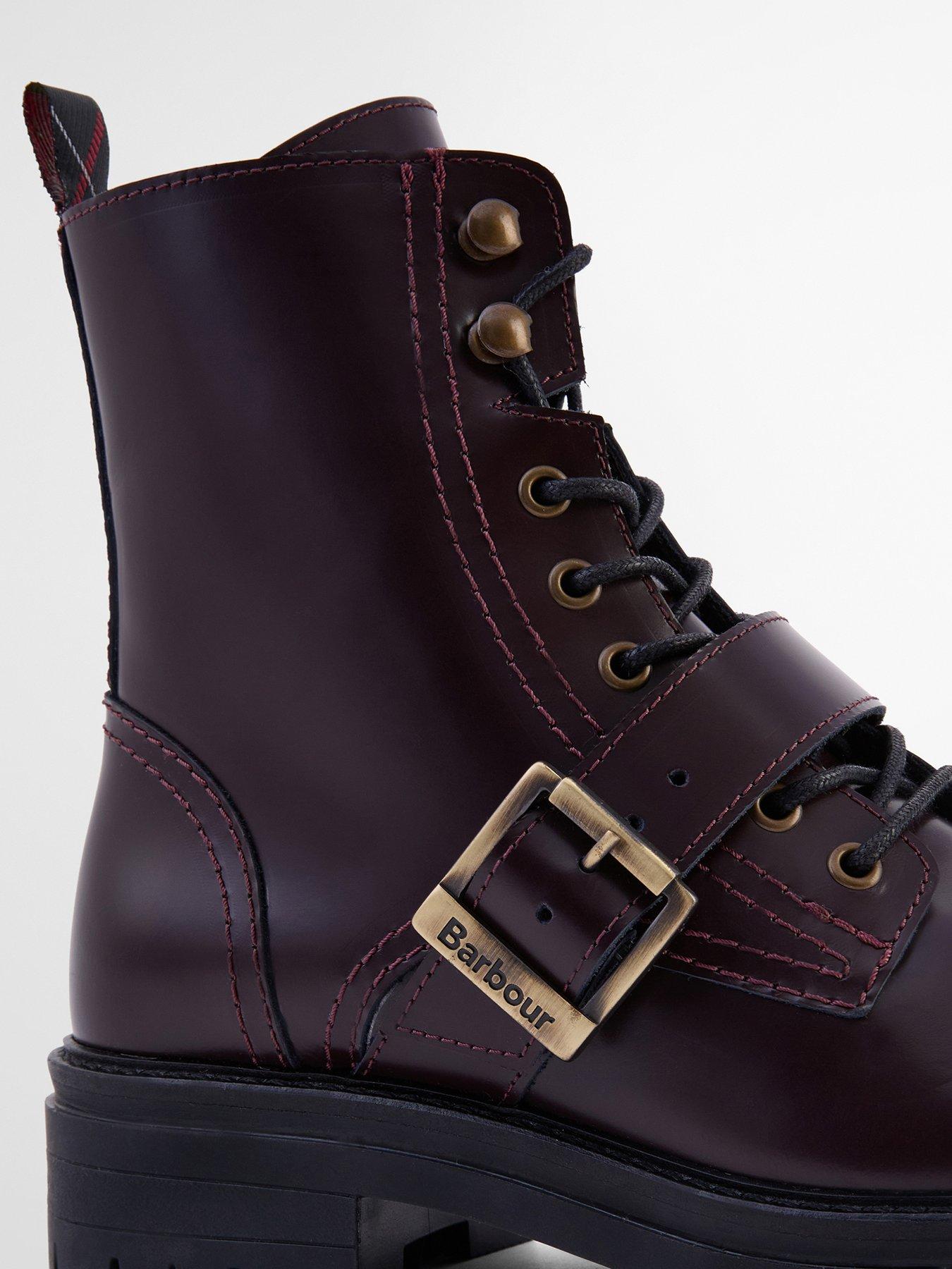 Image 6 of 7 of Barbour Ouseburne Lace Up Boot - Red