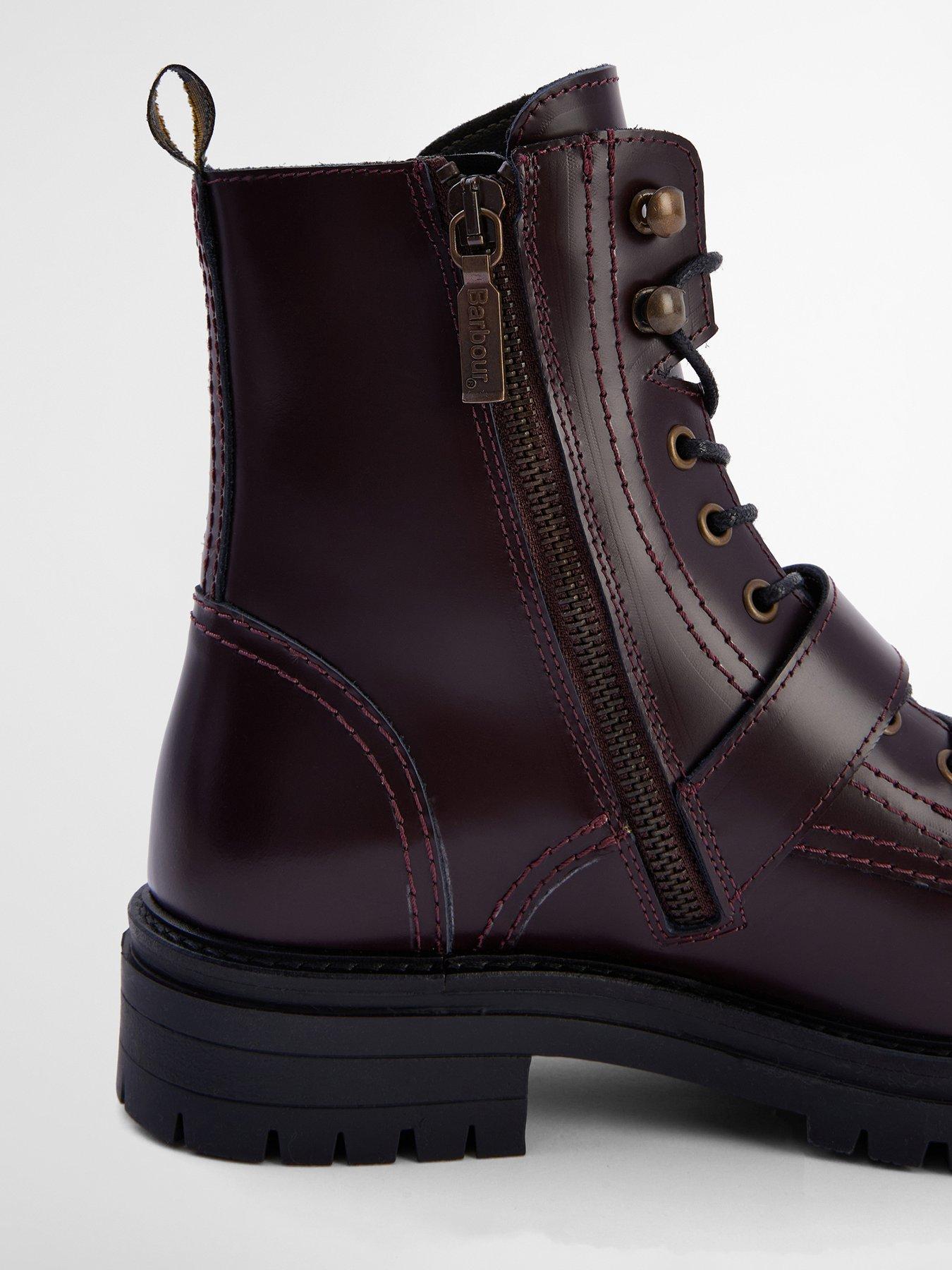 Image 7 of 7 of Barbour Ouseburne Lace Up Boot - Red