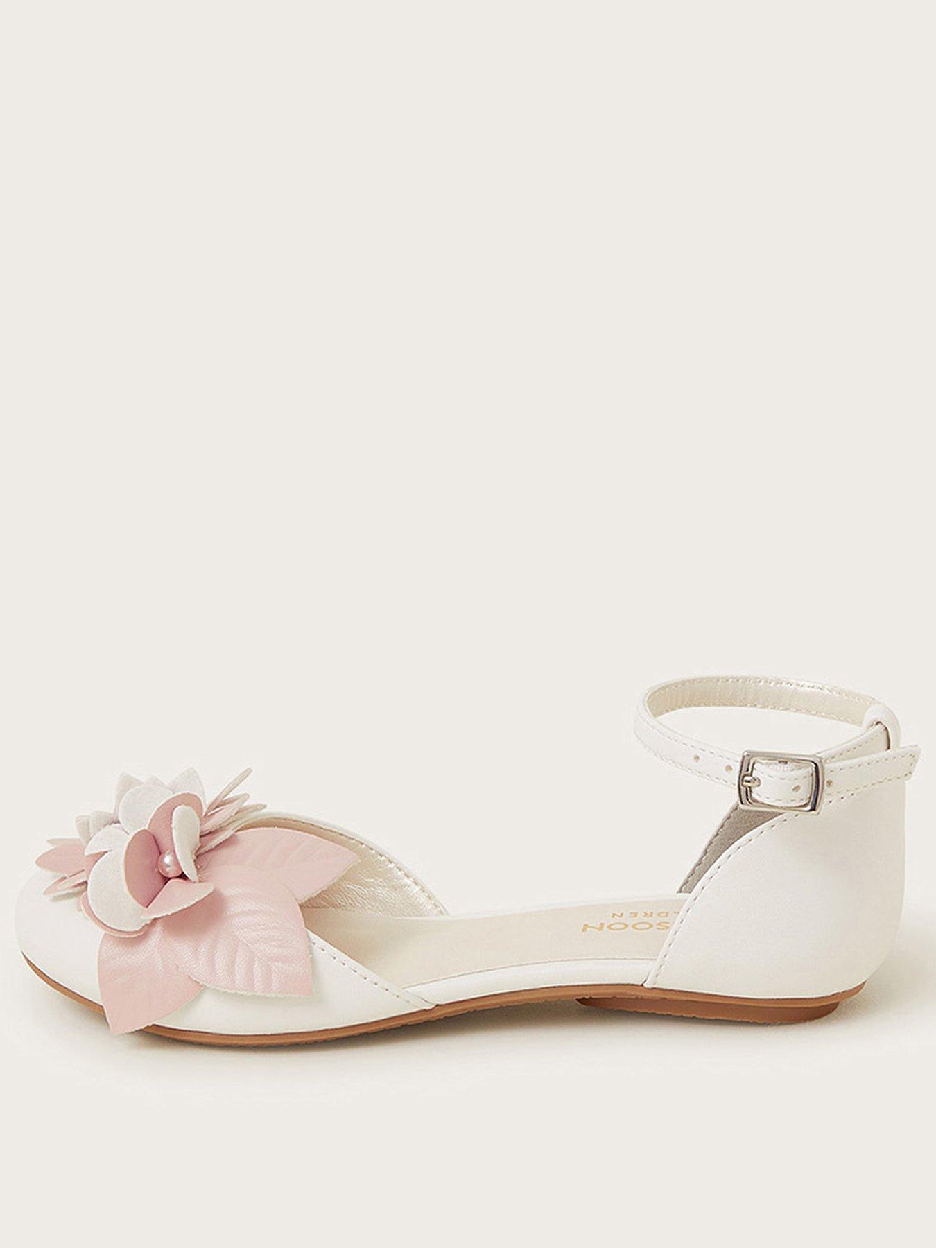 undefined Girls Two Tone Pink Flower Ball Shoes - Pink