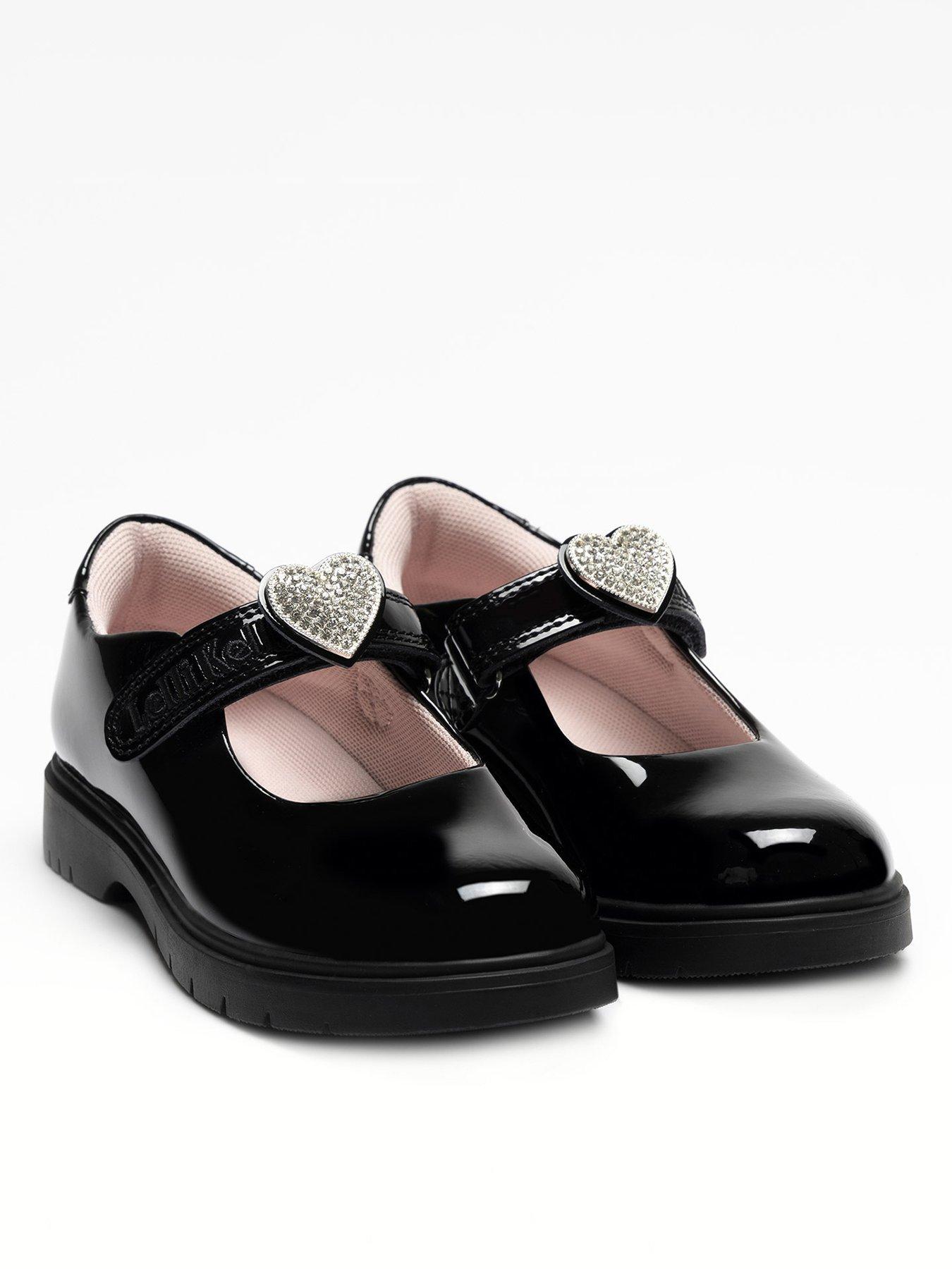 undefined Zoey Patent Interchangeable School Shoe - Black