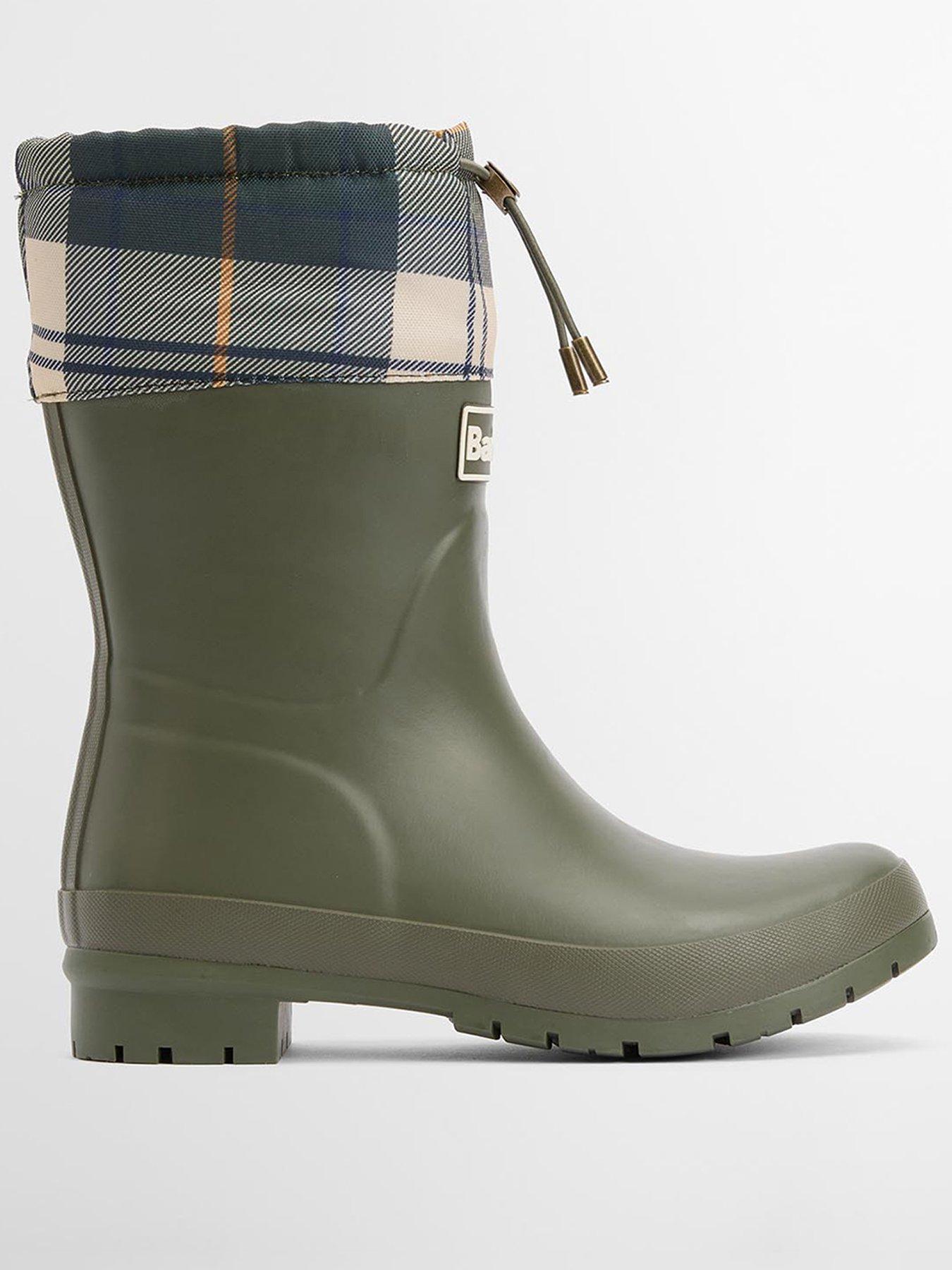 front image of barbour-mowbray-mid-welly-green