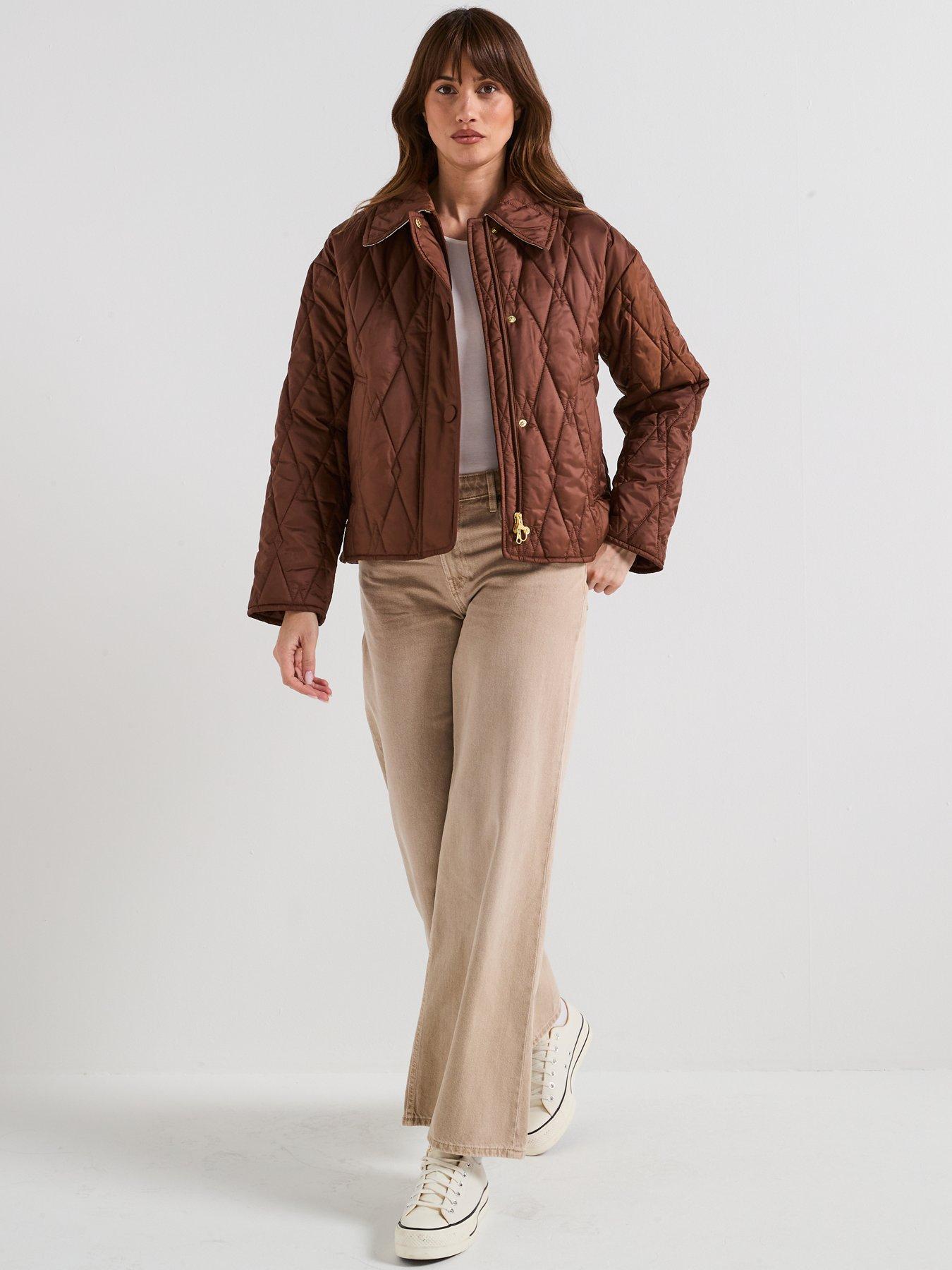  image of barbour-bernadette-quilted-jacket-brown