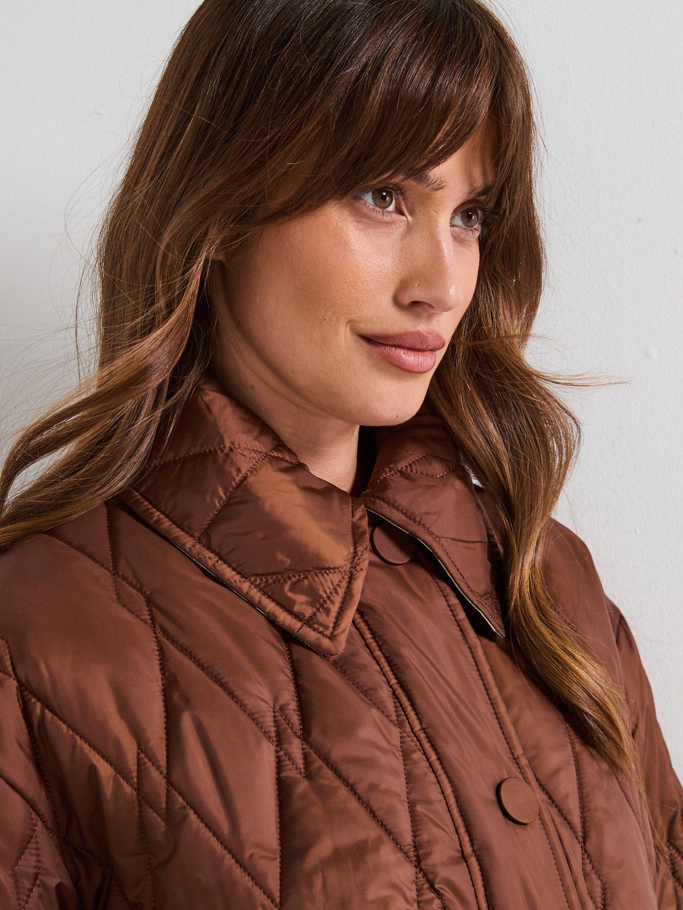  image of barbour-bernadette-quilted-jacket-brown