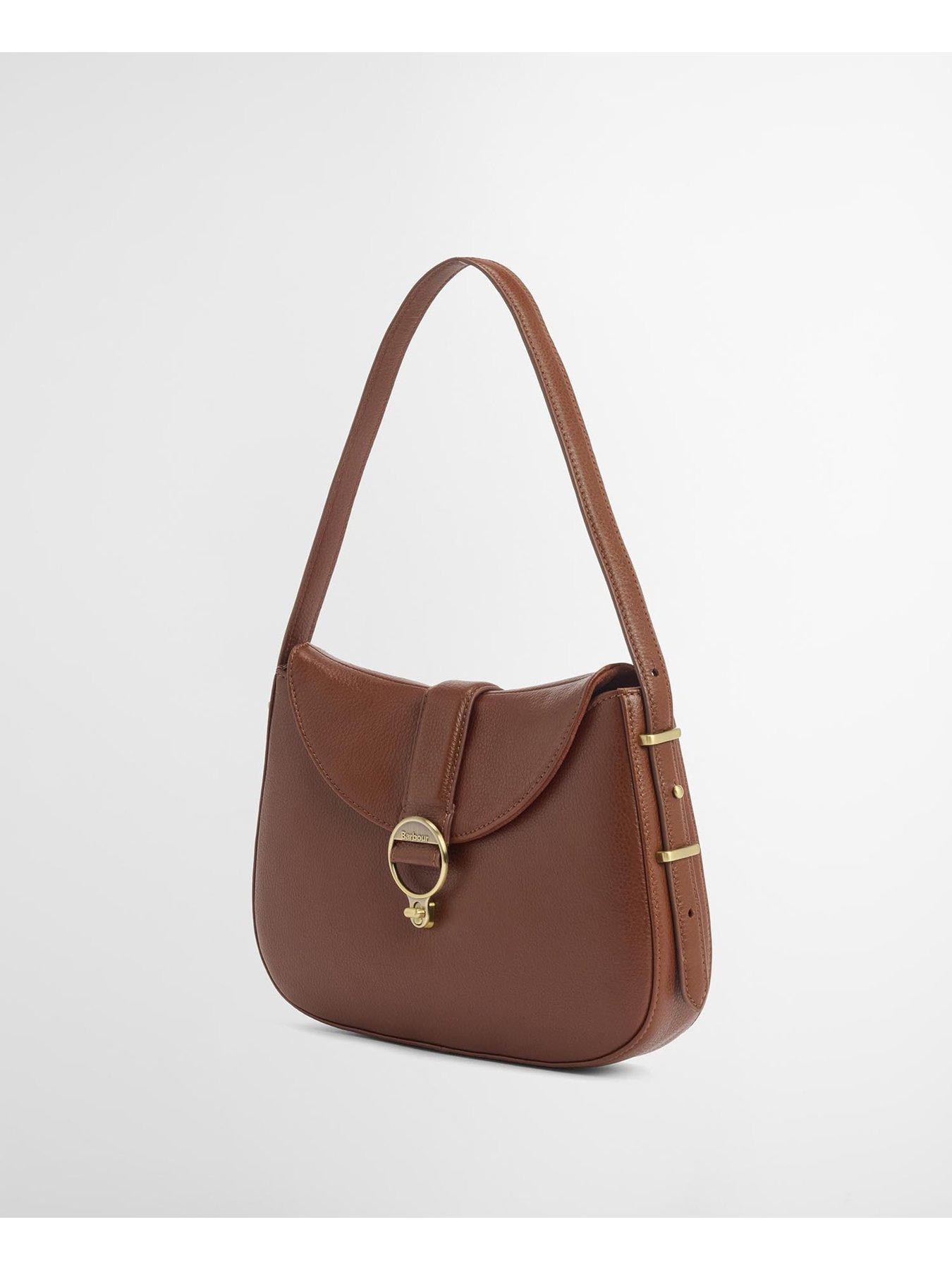 Image 4 of 5 of Barbour Alder Leather Sling Bag - Brown