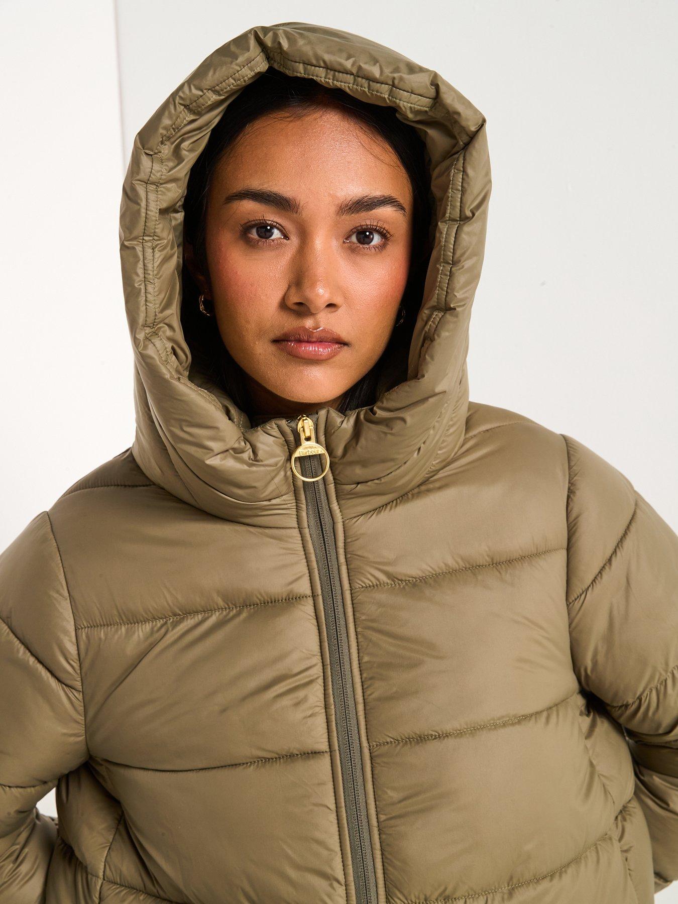 Image 5 of 6 of Barbour International BIntl Longline Olivios Puffer Jacket - Green