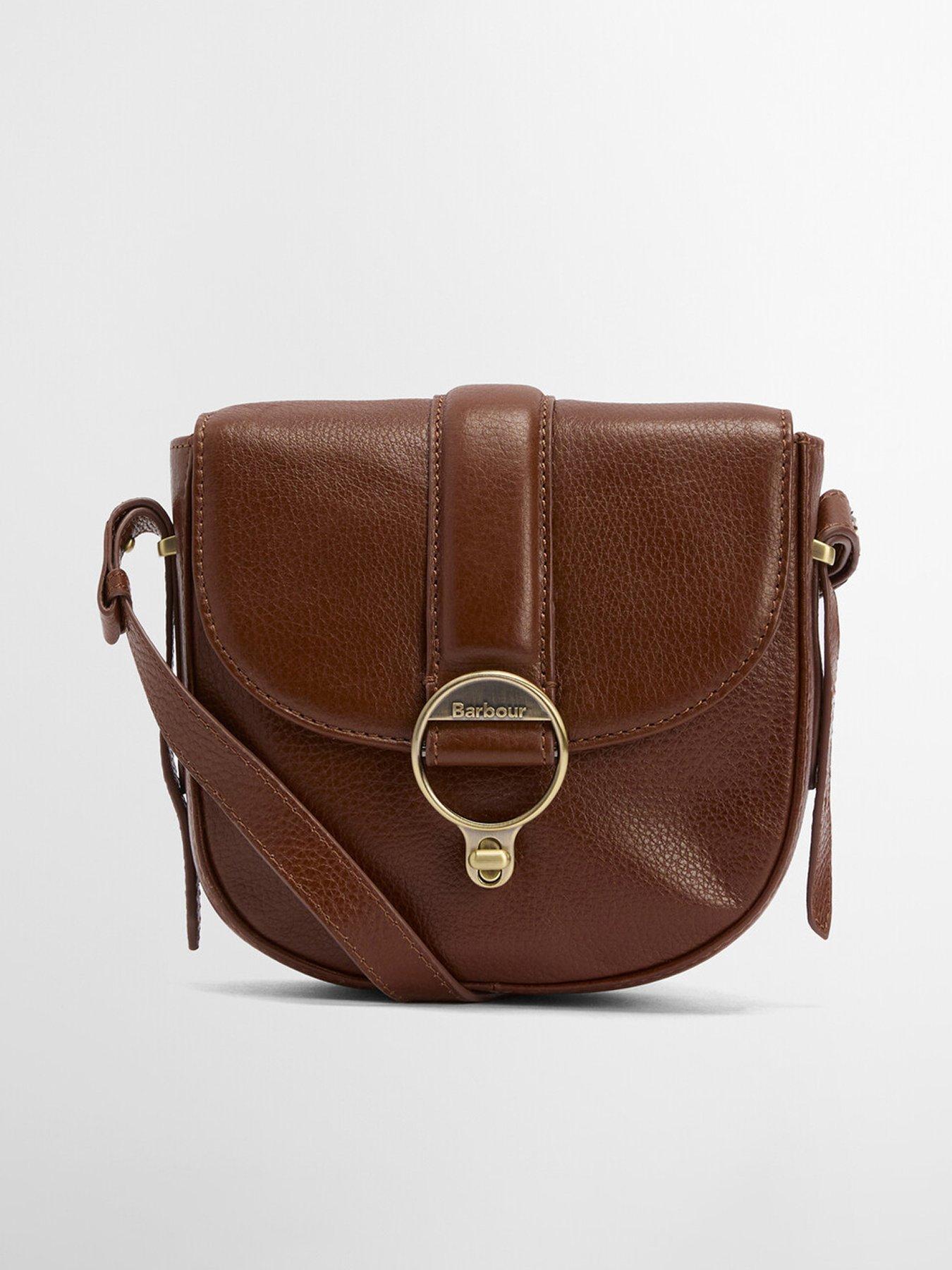 Image 1 of 5 of Barbour Elm Leather Crossbody Bag - Brown