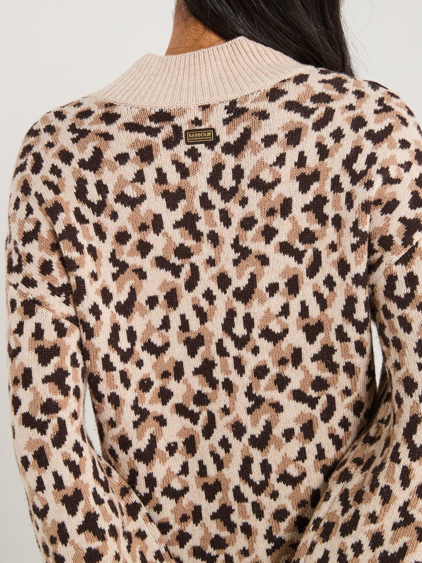  image of barbour-international-juliana-knitted-mini-dress-animal