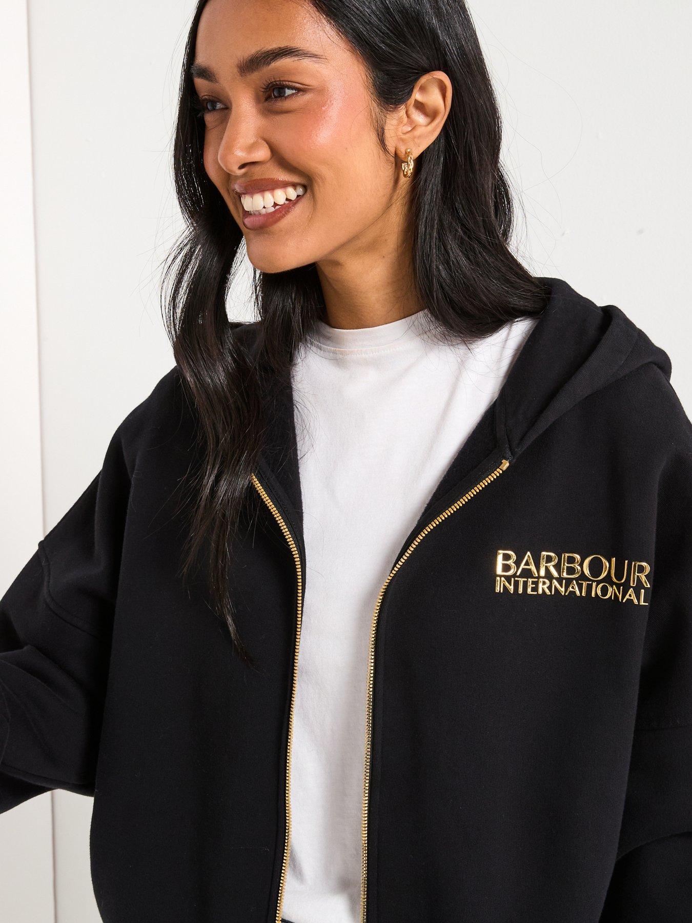 Image 1 of 5 of Barbour International Lana Zip Hoodie - Black