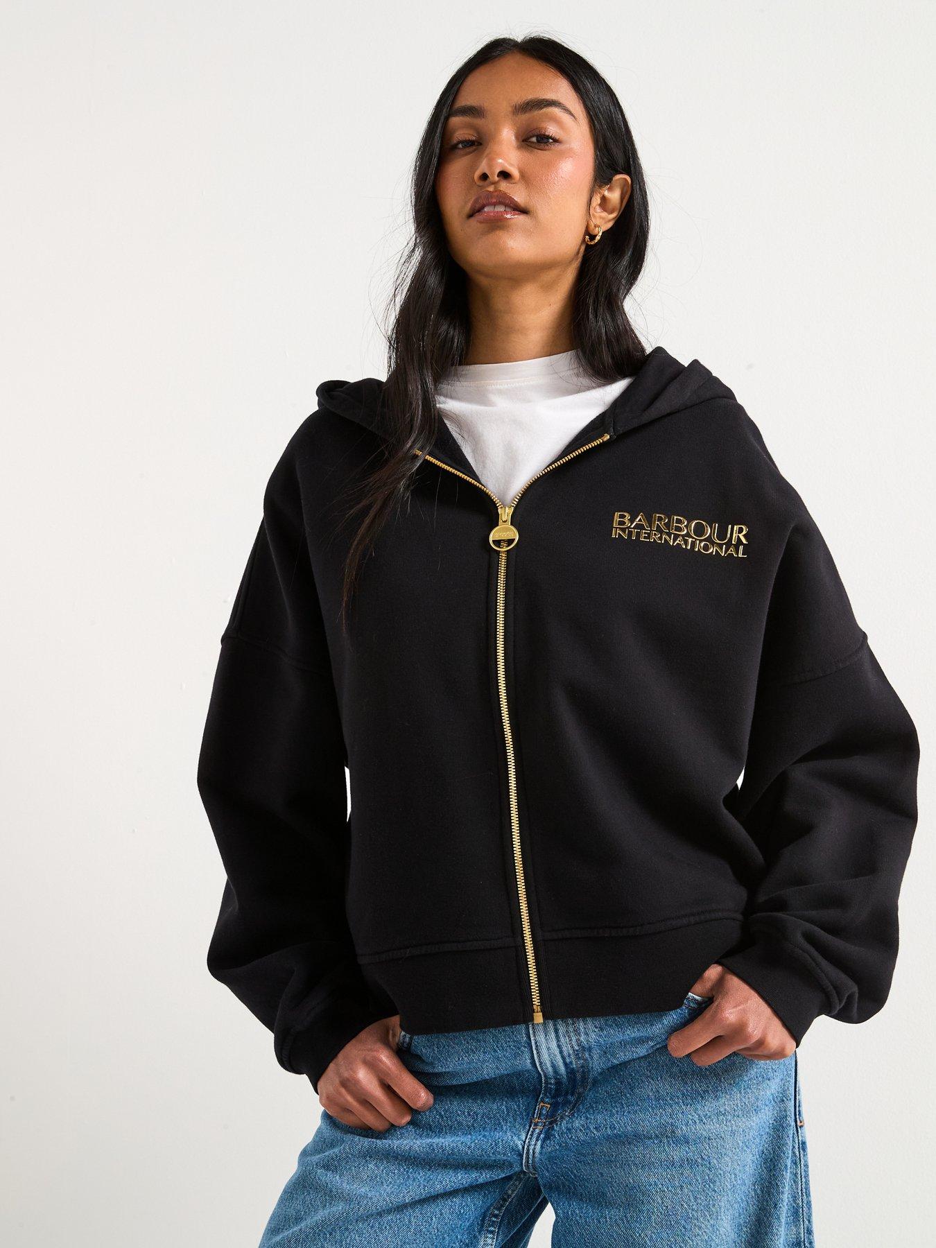 Image 4 of 5 of Barbour International Lana Zip Hoodie - Black