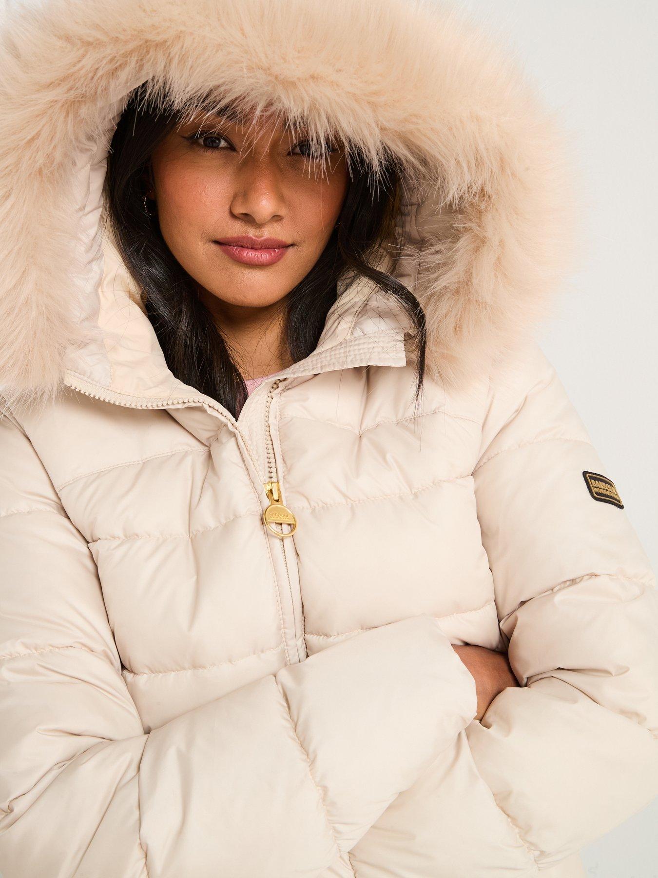Image 4 of 6 of Barbour International Cher Puffer Jacket - White
