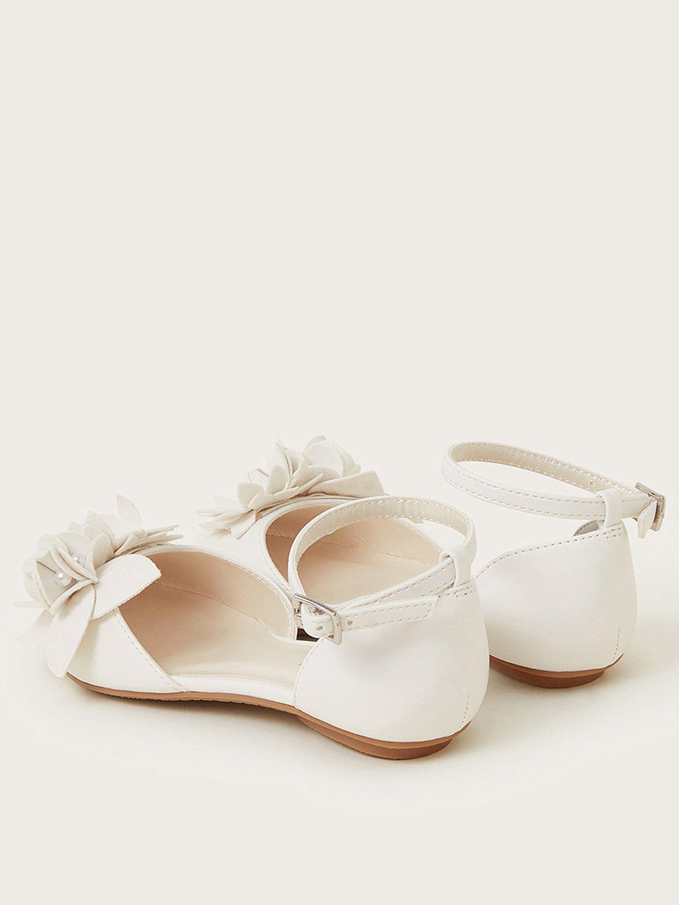  image of monsoon-girls-ivory-flower-ballerina-light-cream