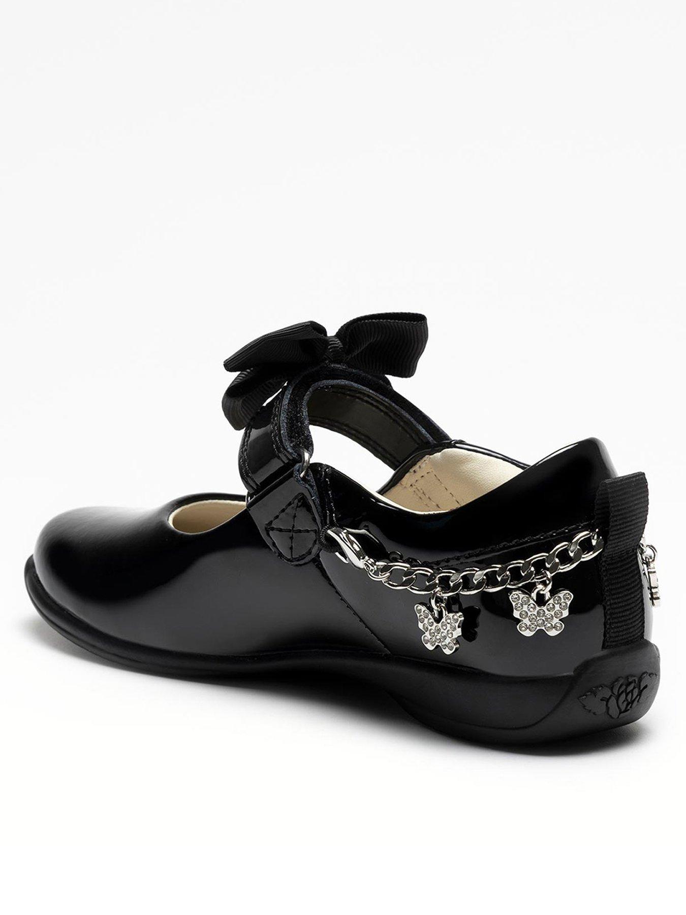 image of lelli-kelly-izzy-patent-leather-removeable-bracelet-bow-shoe-black
