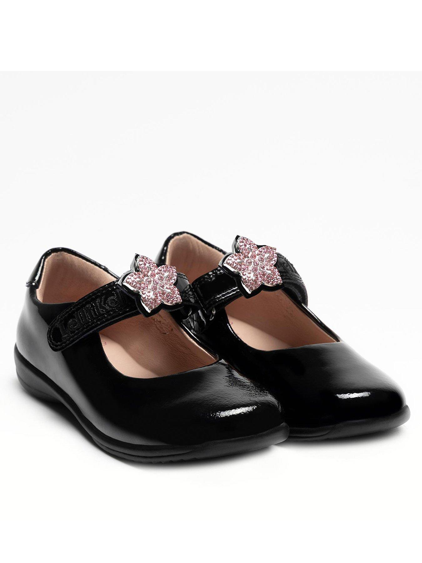 Lelli Kelly Daisy Patent Interchangeable Accessory School Shoe F Fit