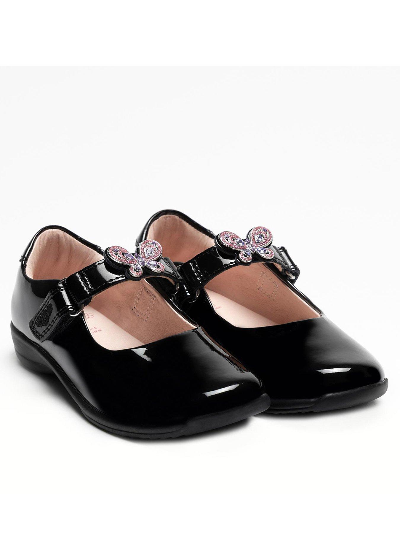 undefined F Melody Scarpa Patent School Shoes - Black